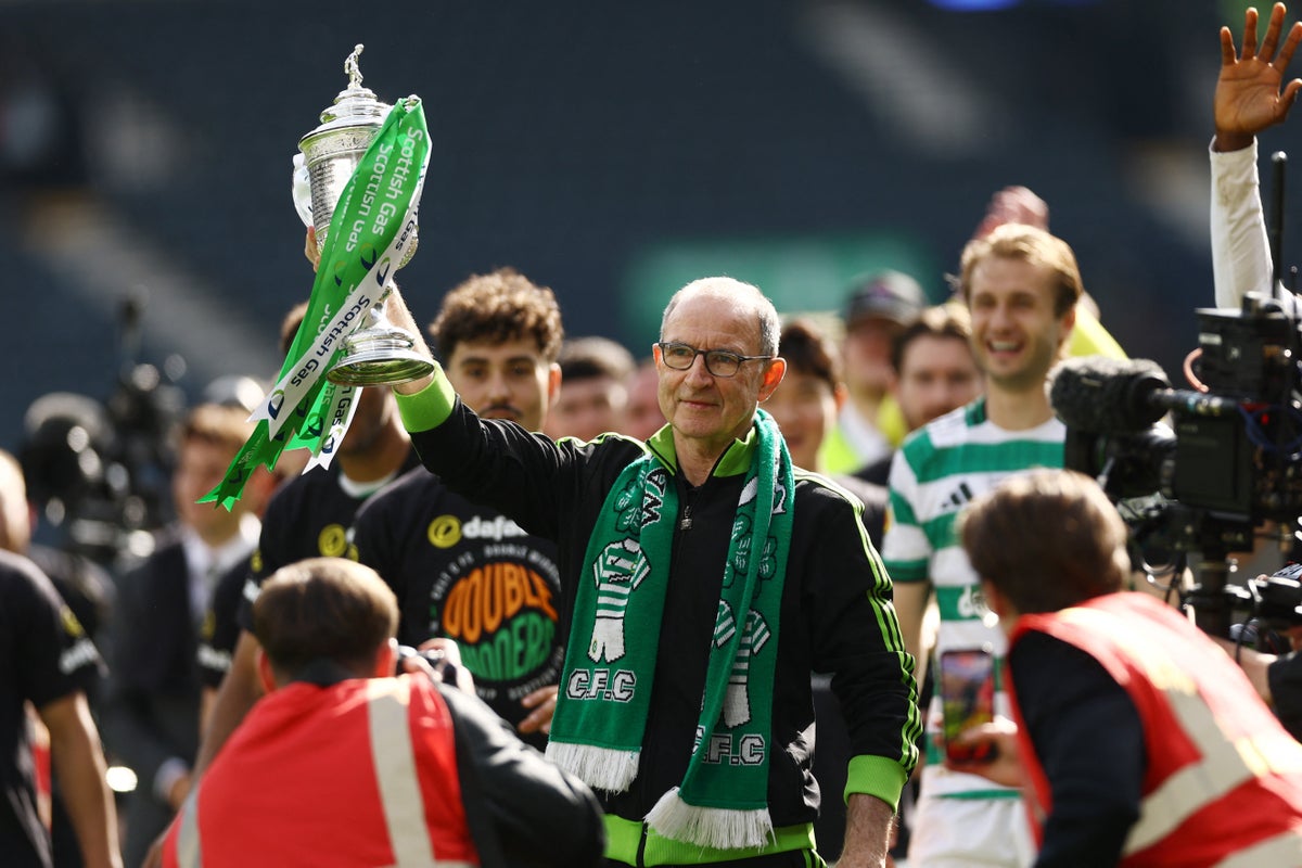 Celtic give Martin O’Neill perfect goodbye with Scottish Cup glory to seal double