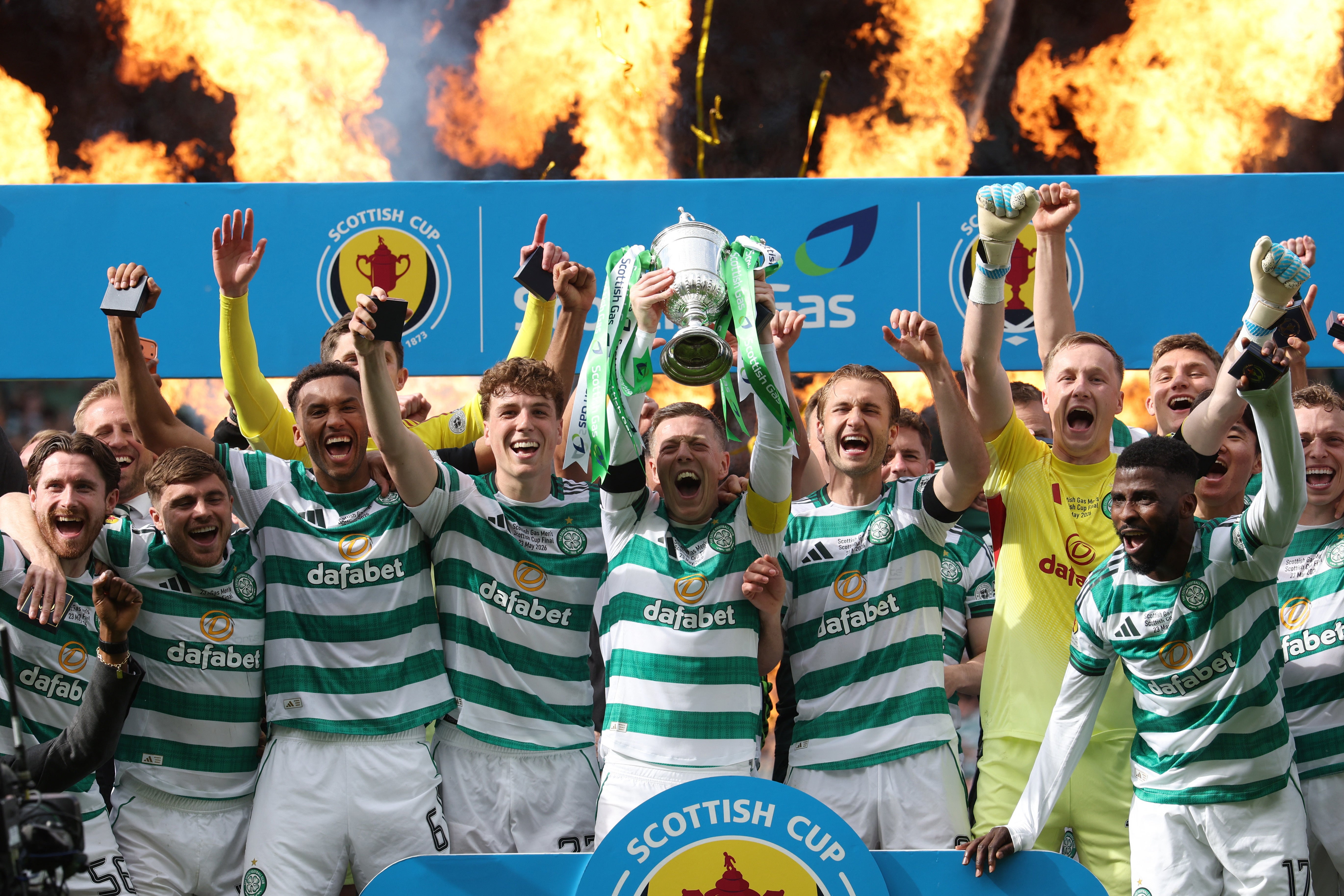 Celtic could celebrate a league and cup double