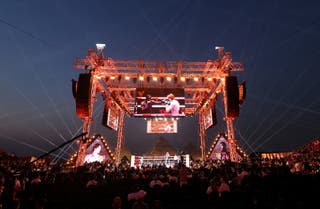 The pyramids of Giza have been the backdrop for tonight’s fights