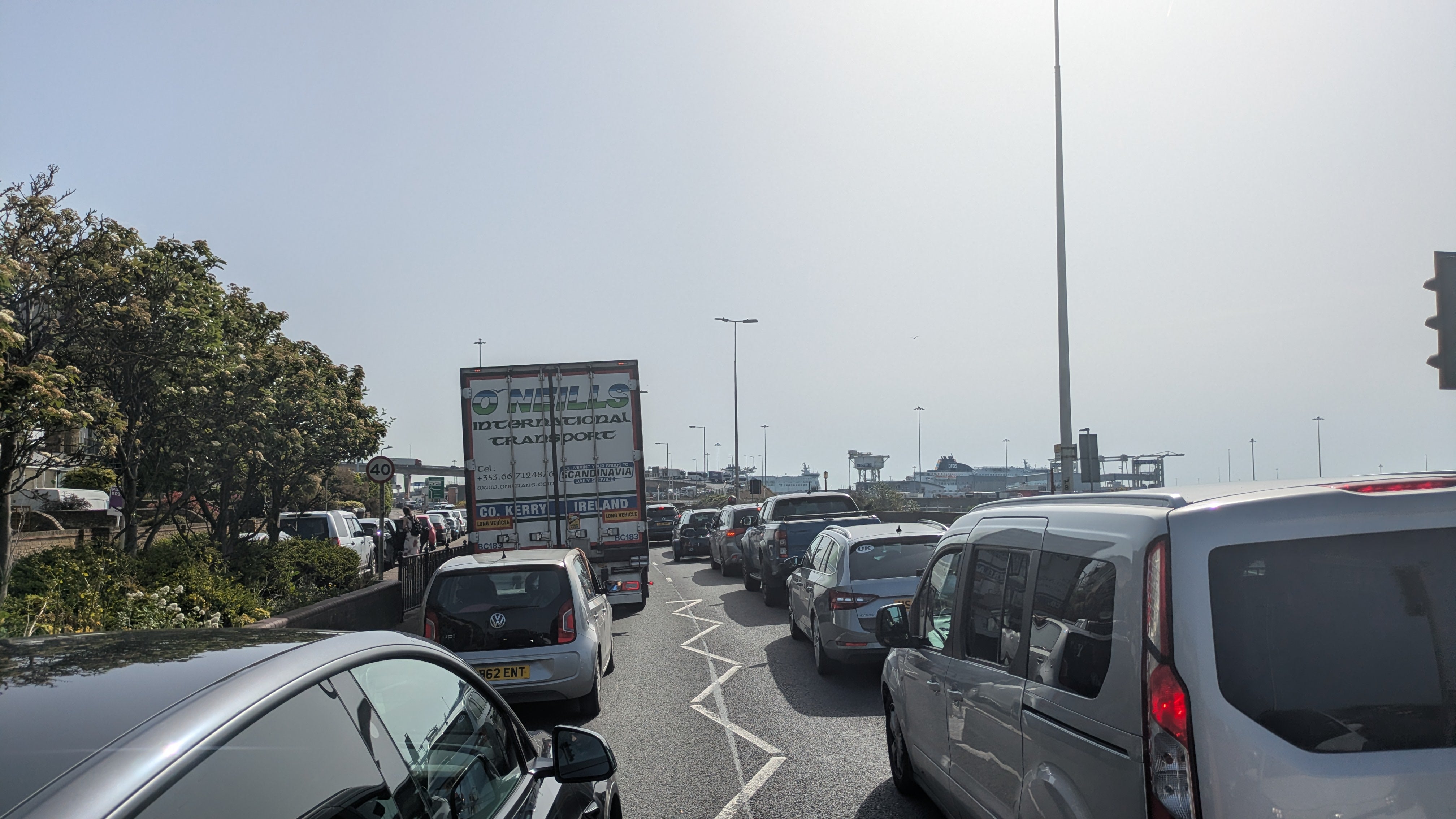 Motorists have reported queues of four hours or more