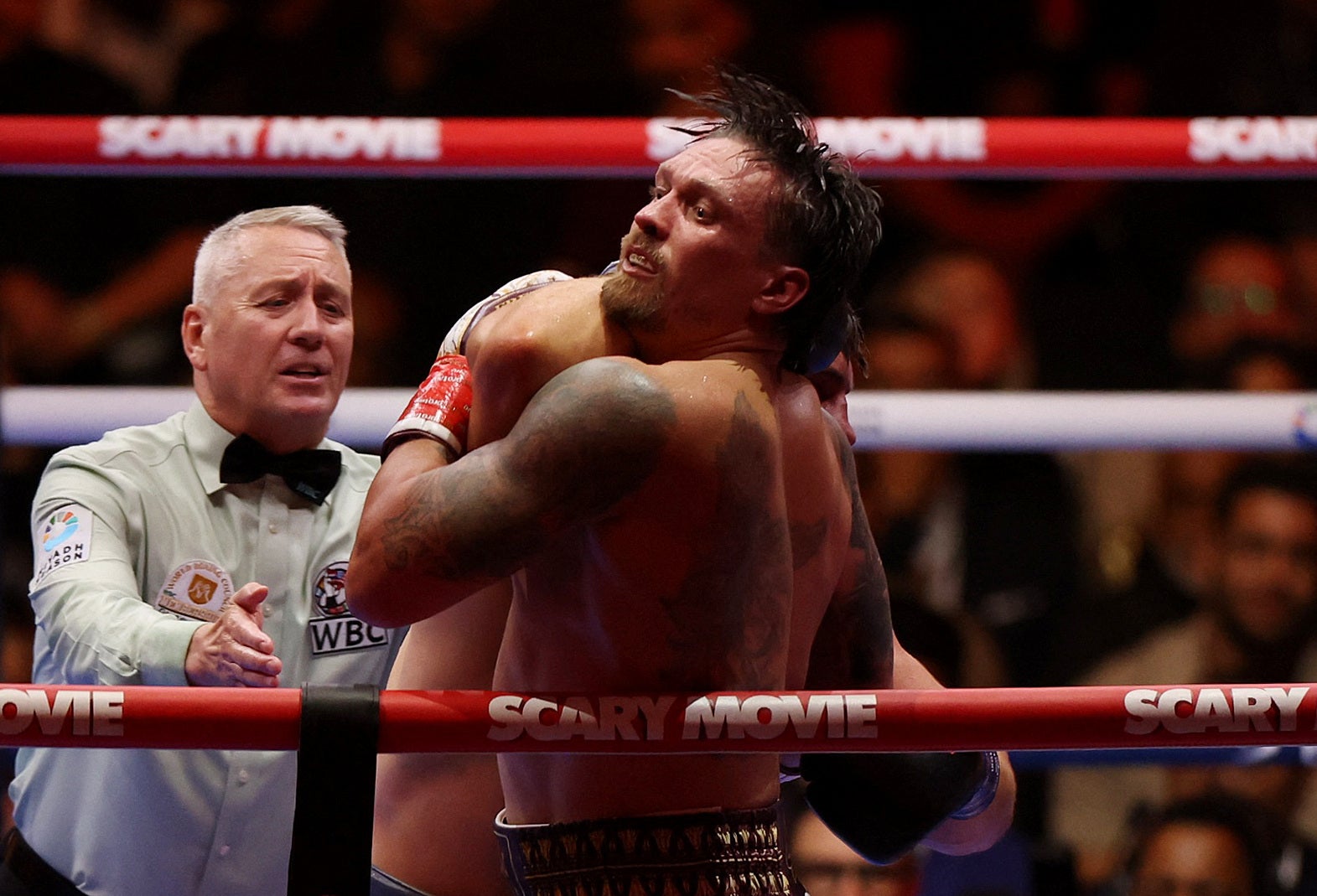 Oleksandr Usyk during his tough clash with Rico Verhoeven