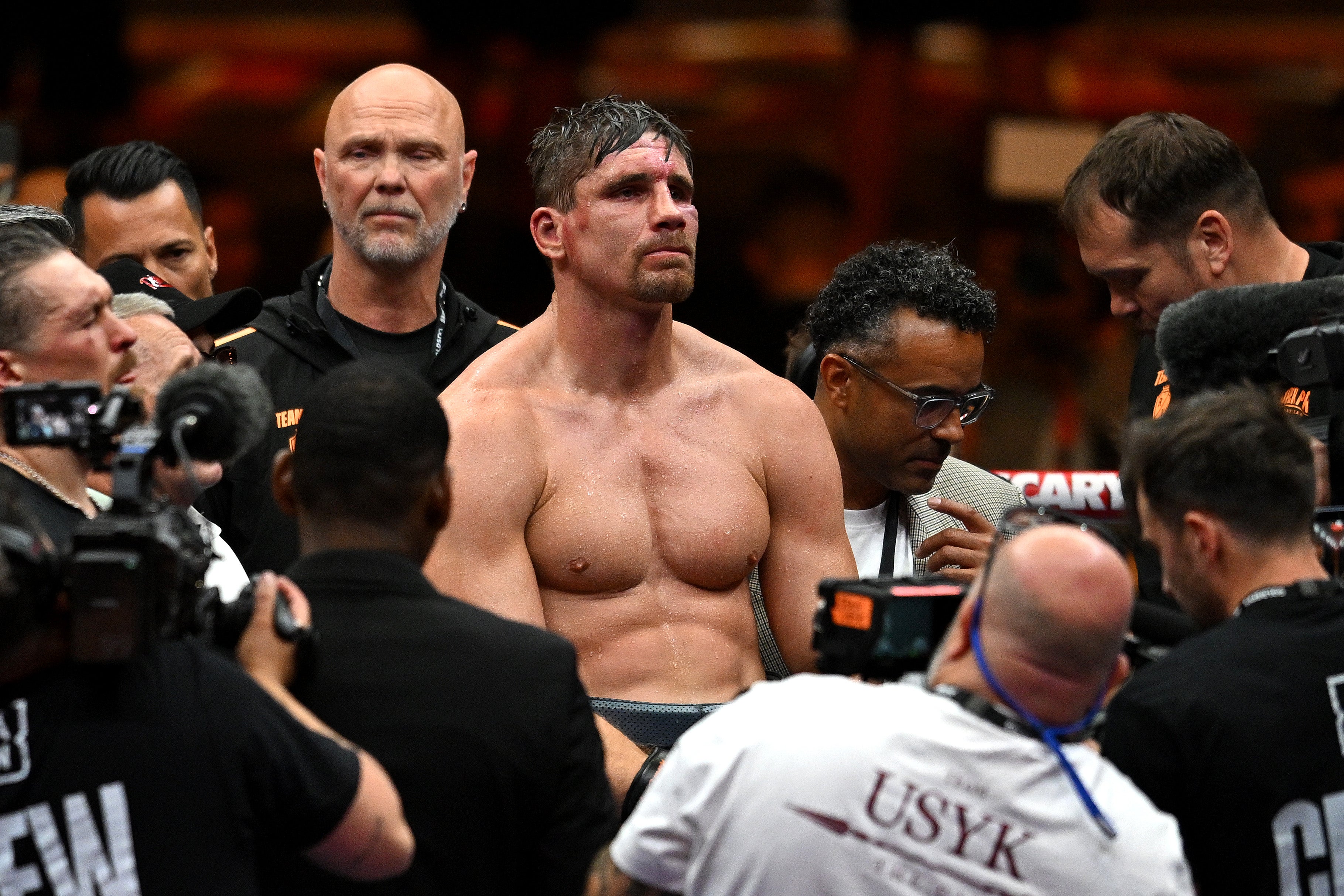 Rico Verhoeven after his controversial stoppage by Oleksandr Usyk