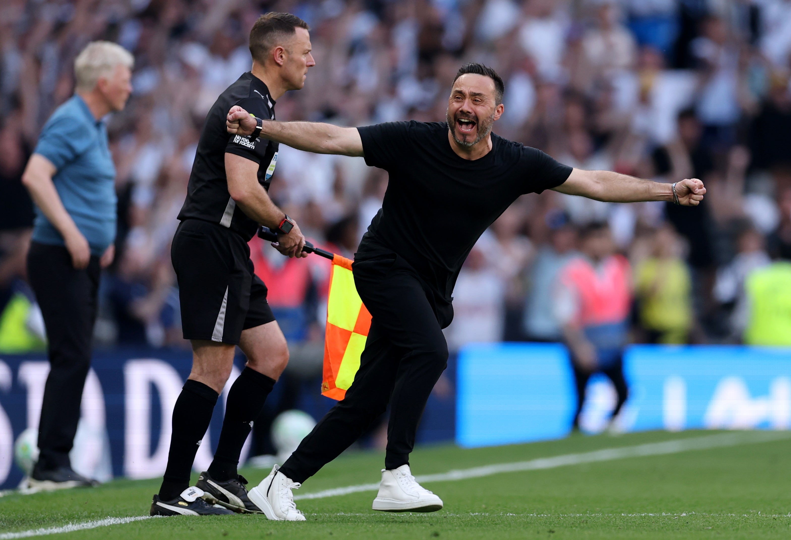 De Zerbi celebrates survival (Getty Images)