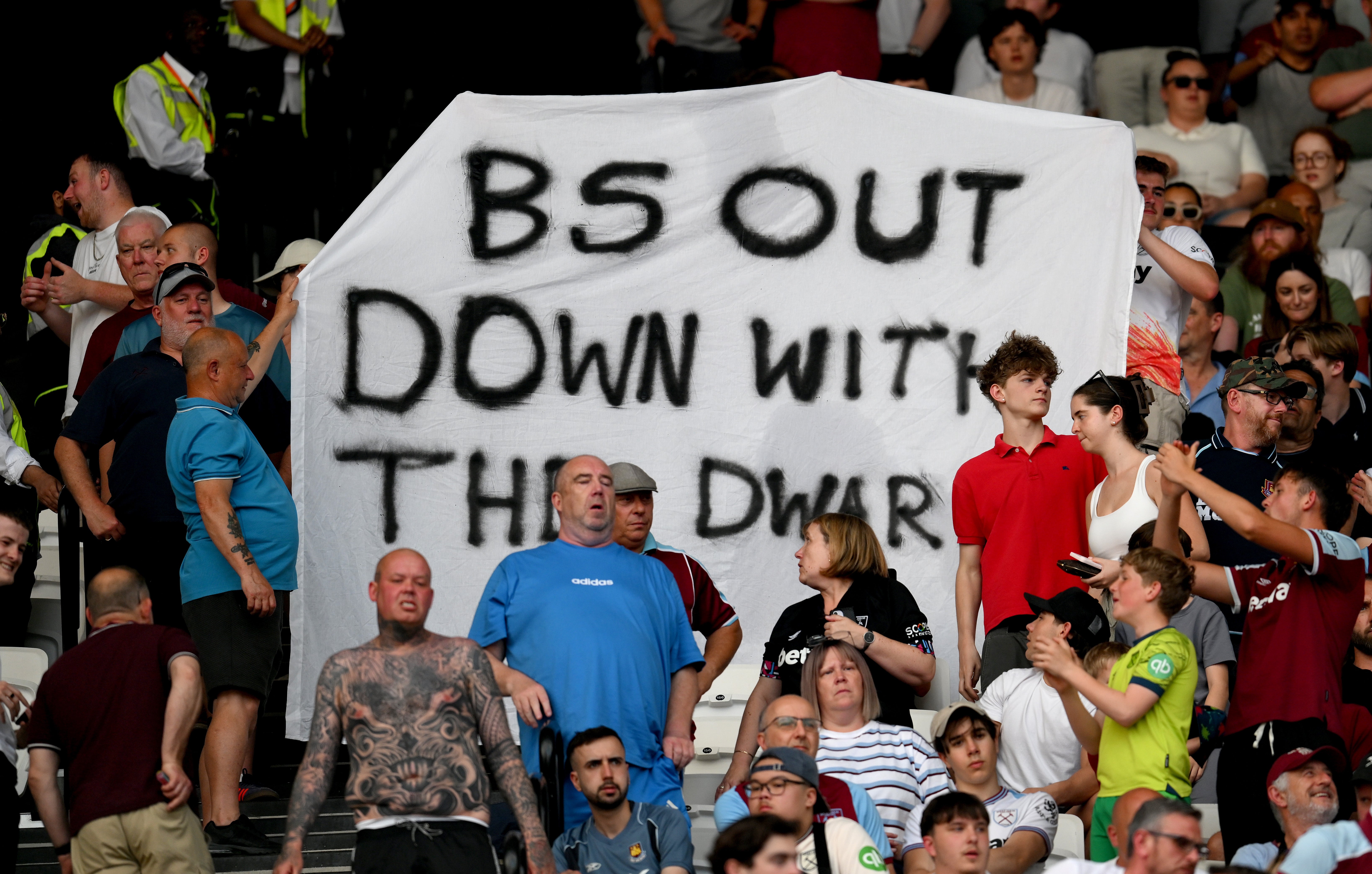 West Ham fans used their final Premier League to protest the ownership