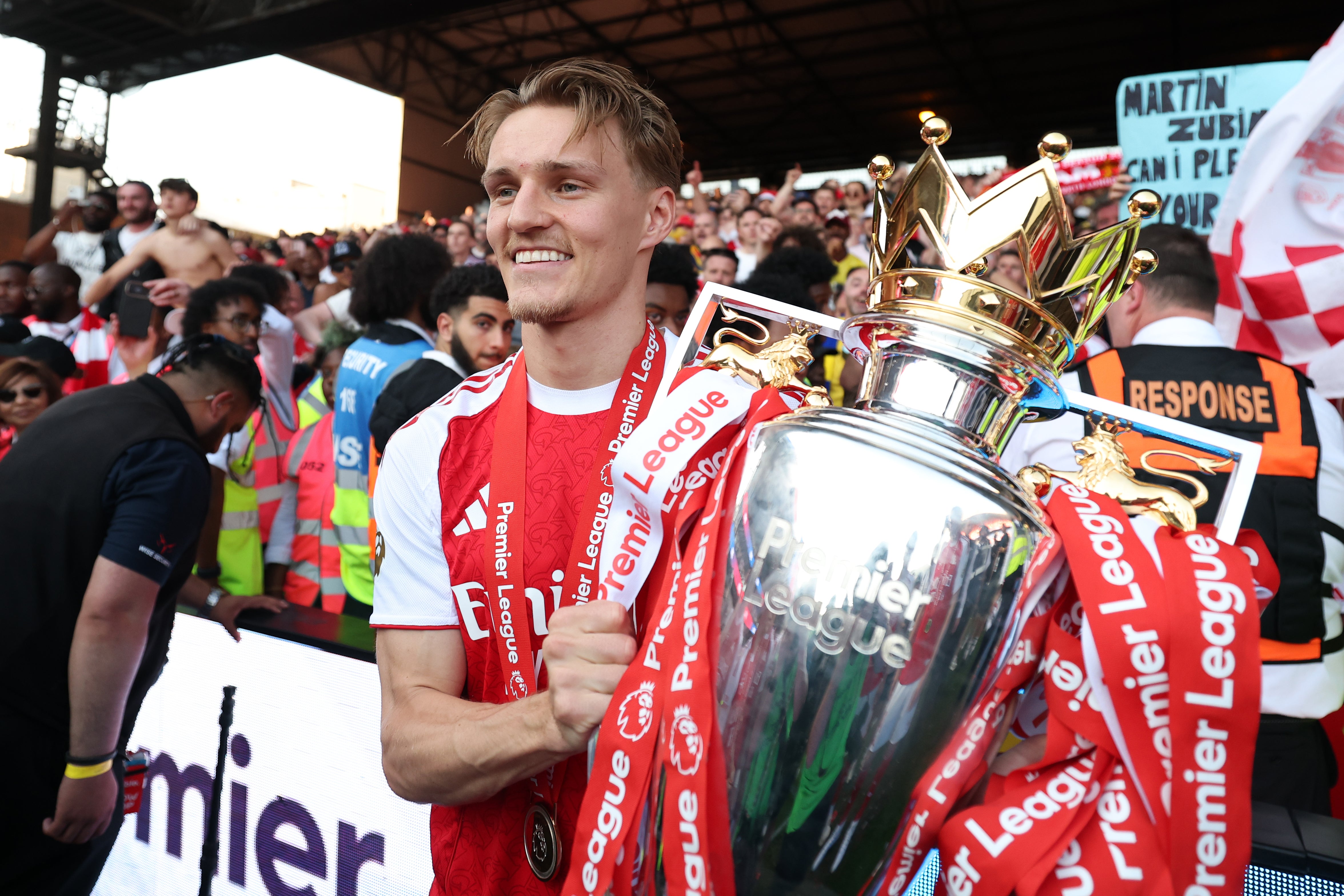 Odegaard beams with delight