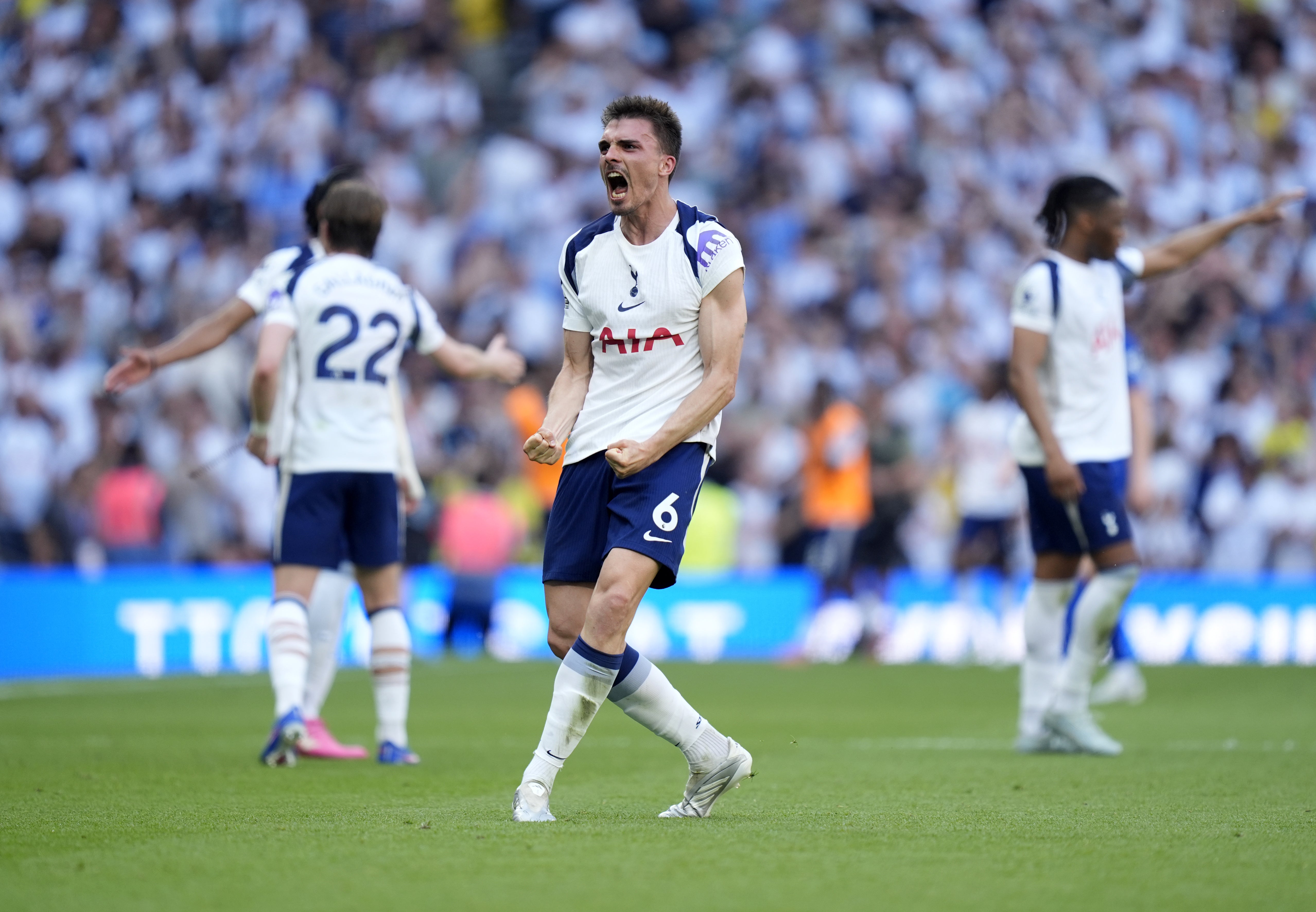 Joao Palhinha celebrates scoring the winning goal (Andrew Matthews/PA) (PA Wire)