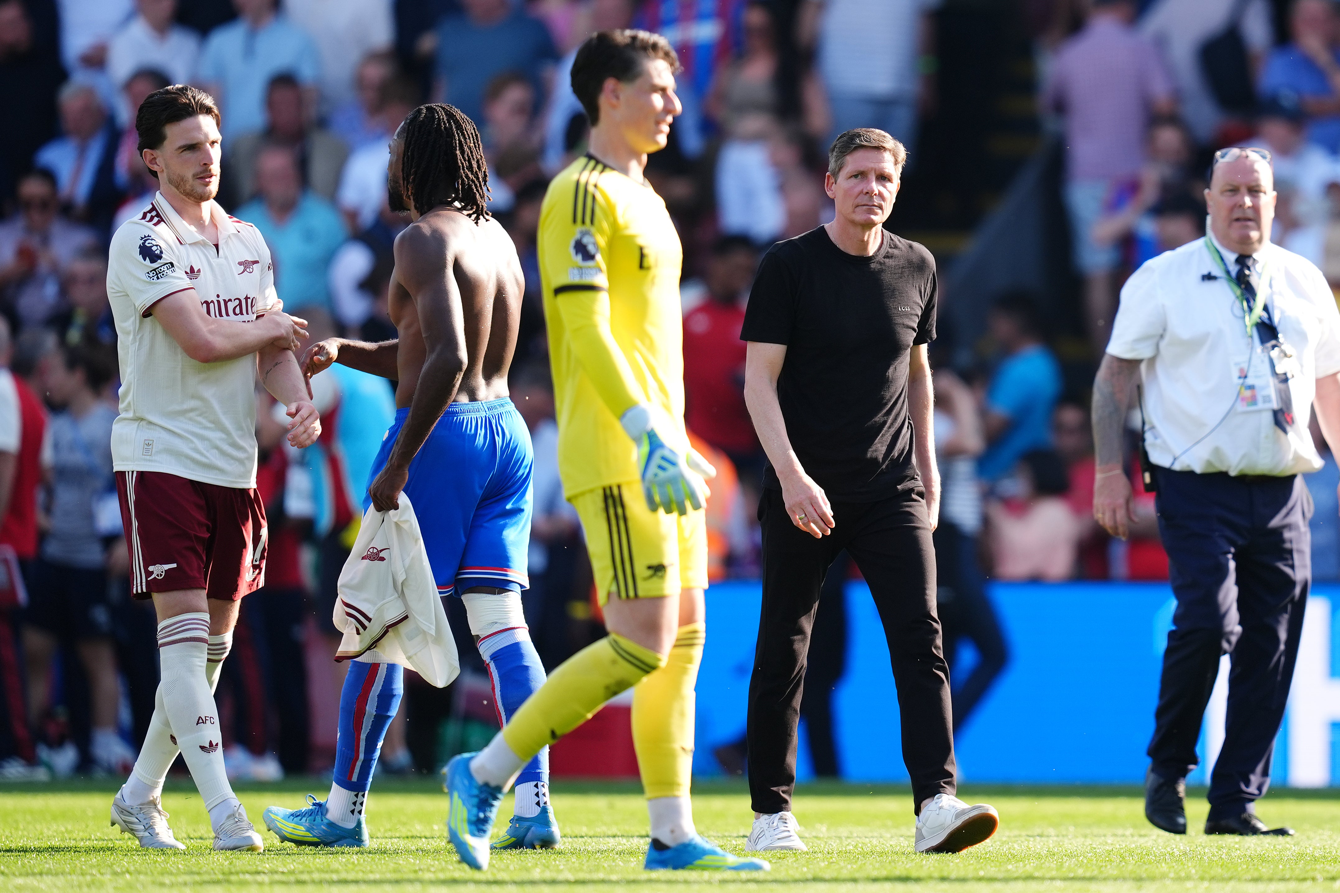 Oliver Glasner was defiant in his Selhurst Park farewell speech (John Walton/PA) (PA Wire)