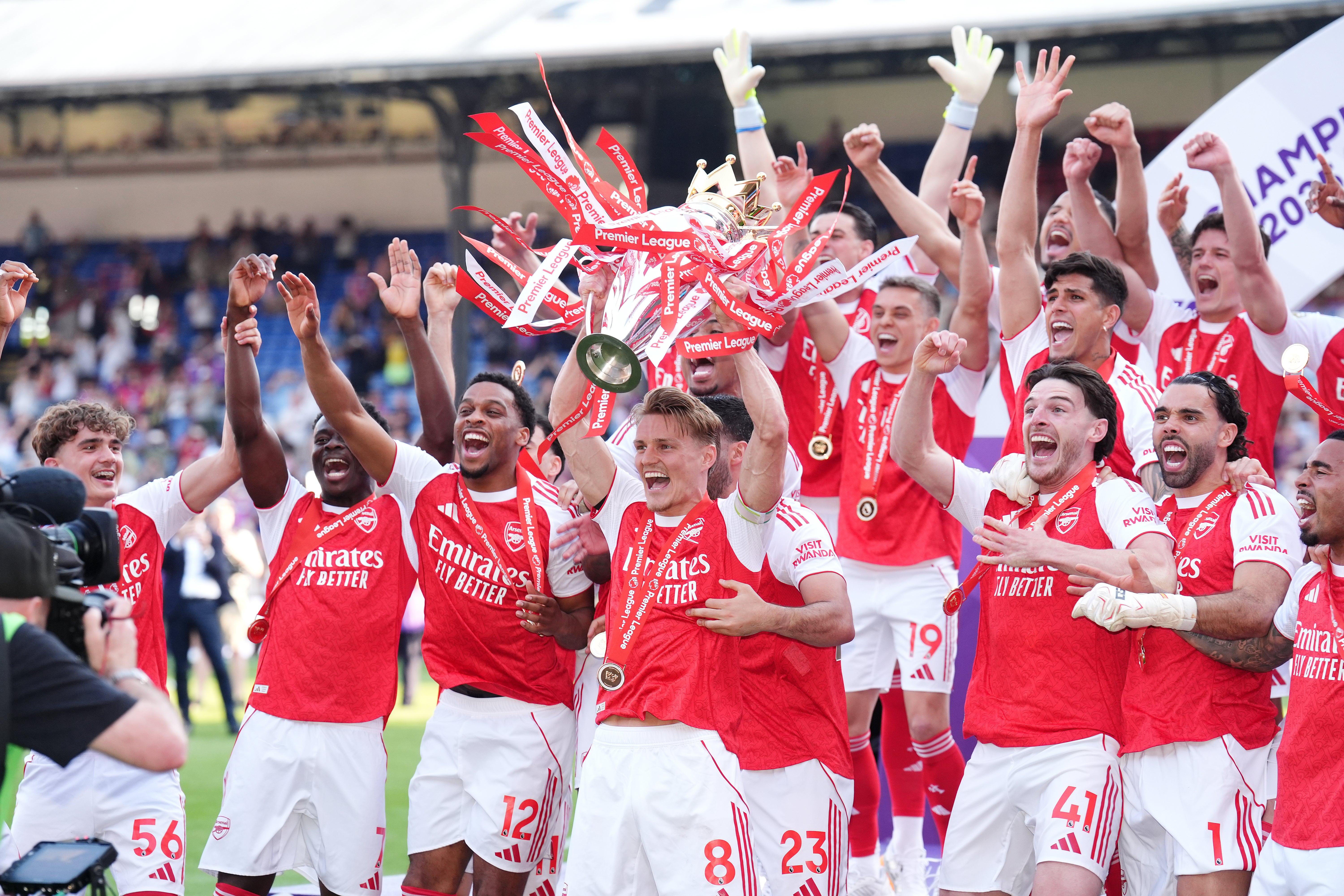 Arsenal lifted the Premier League trophy for the first time in 22 years (John Walton/PA) (PA Wire)
