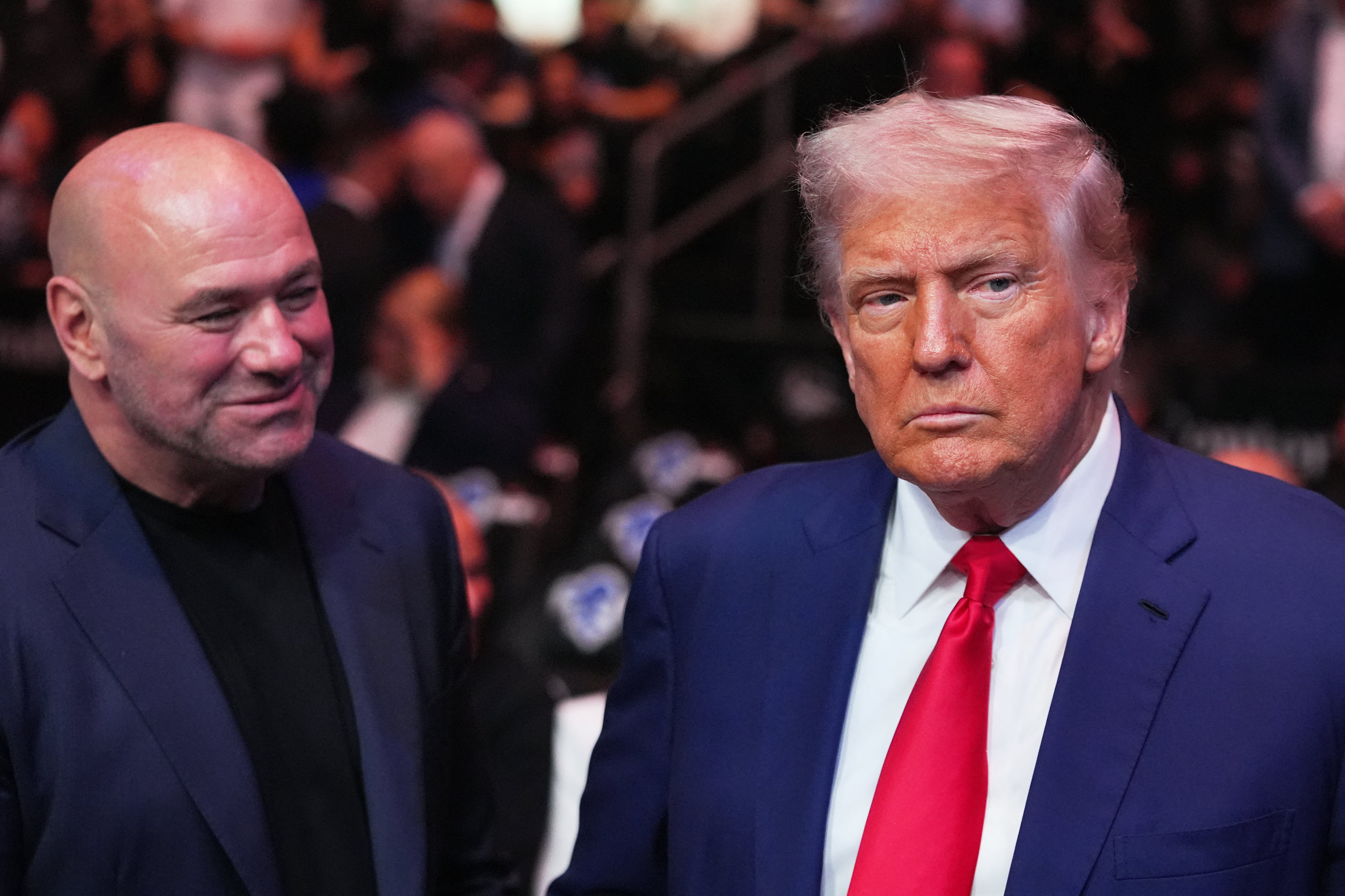 UFC CEO Dana White and President Donald Trump, who are pictured at a UFC 316 event in June 2025, are longtime friends