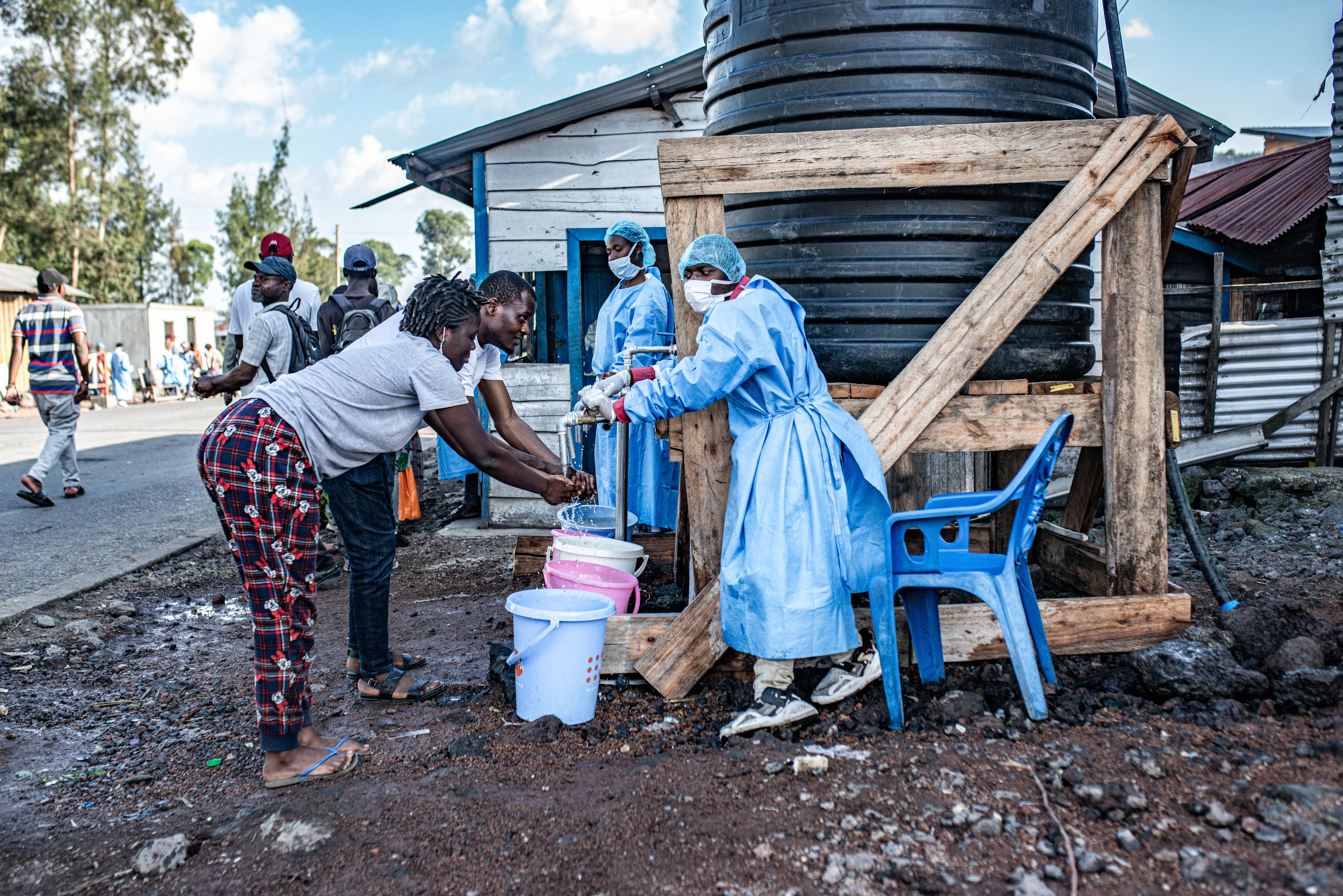 At least three health workers after after likely contracting ​Ebola during dead body management activities in March (Getty)
