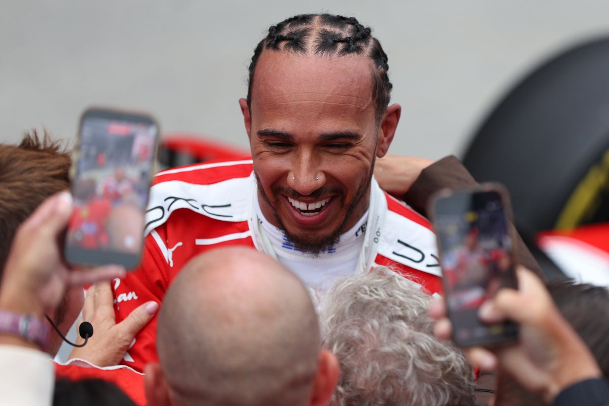 Lewis Hamilton overjoyed after ‘hunting’ Max Verstappen for best Ferrari F1 result