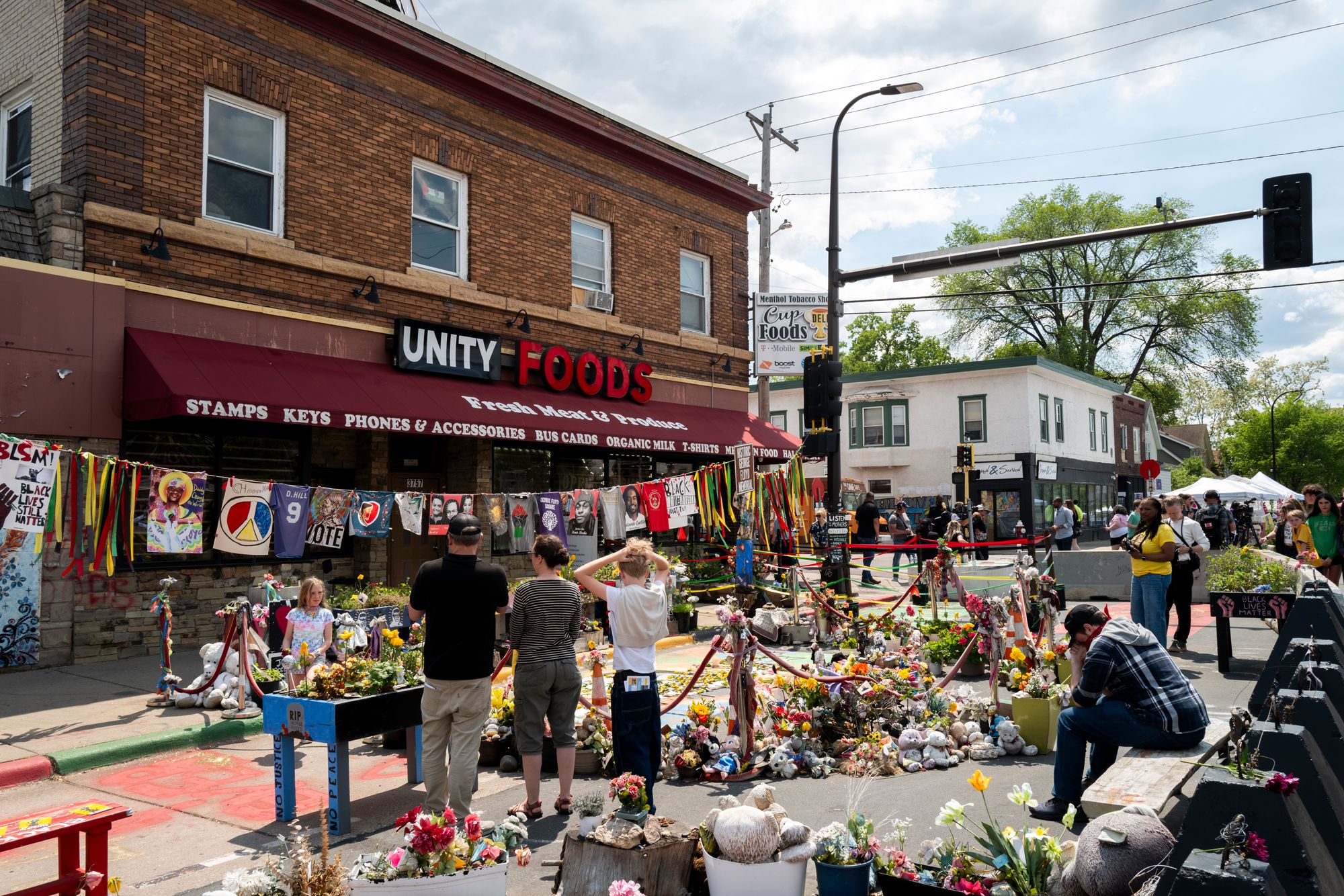 Construction on George Floyd Square is set to begin in two weeks as Minneapolis revamps the memorial site six years after his murder (Getty Images)