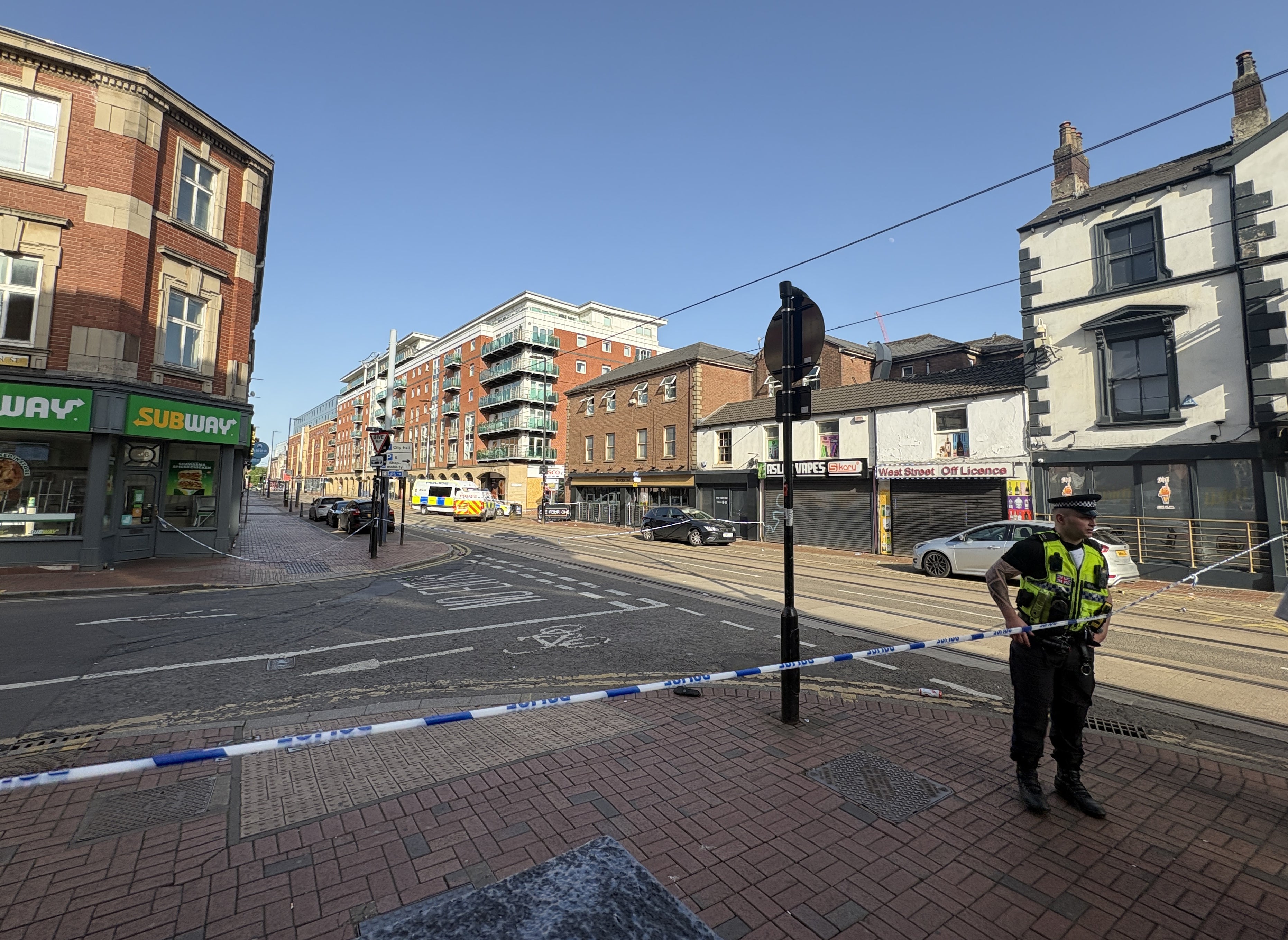 A cordon remains at the scene (Dave Higgens/PA) (PA Wire)