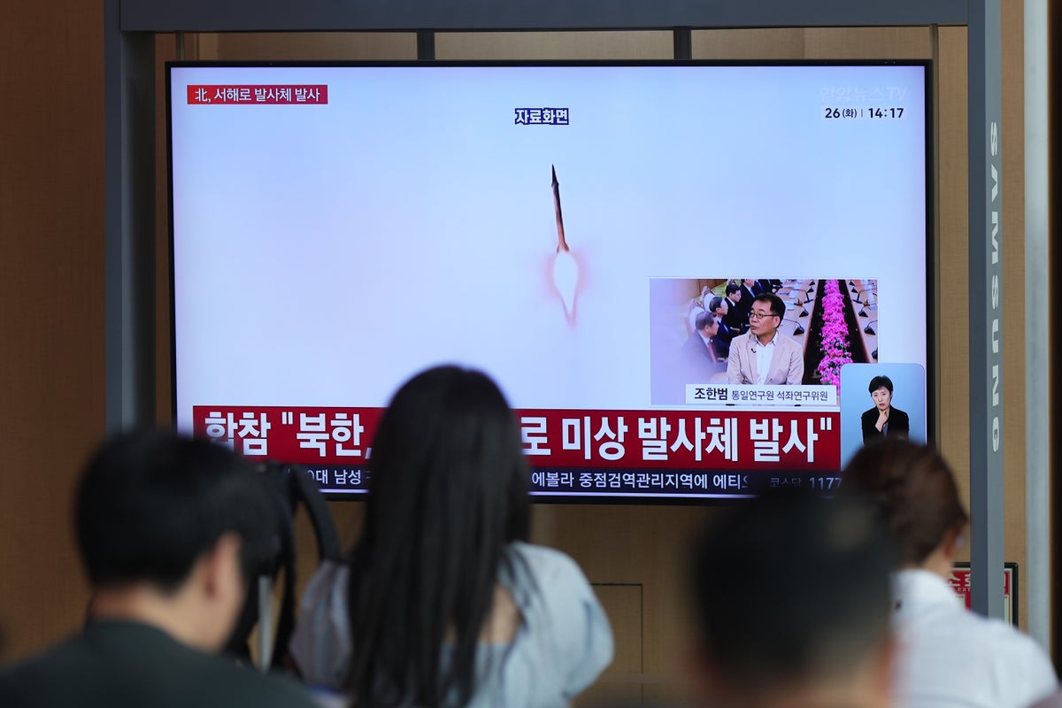 North Korea launches unidentified projectile over the sea