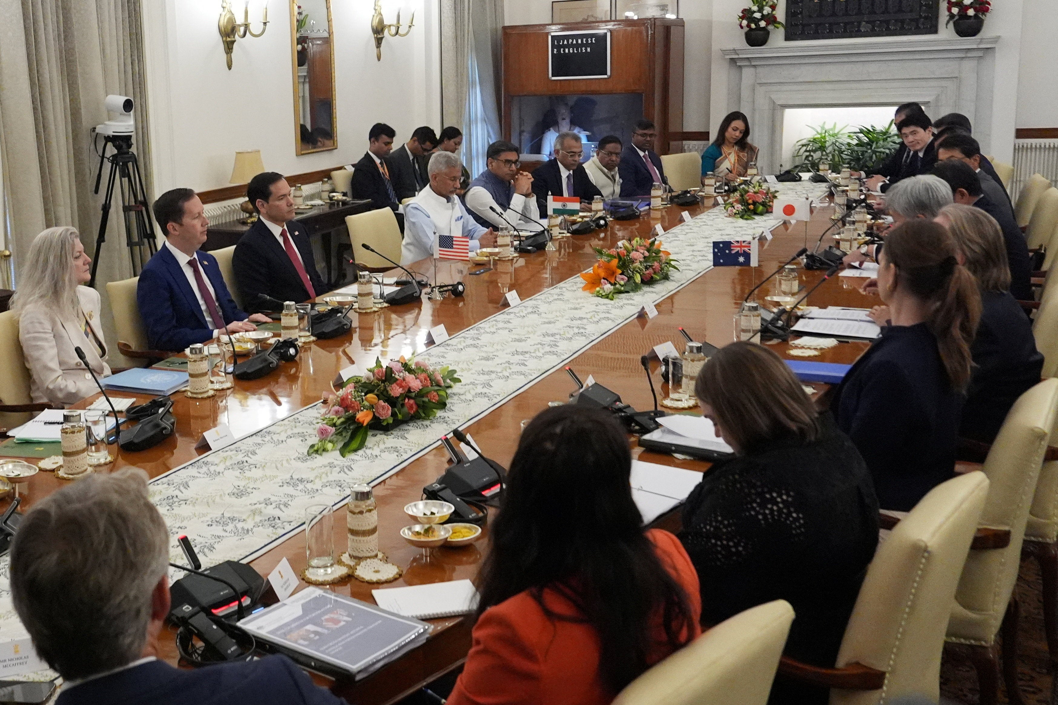 U.S. Secretary of State Marco Rubio attends the Quad ministerial meeting at Hyderabad House (Reuters)
