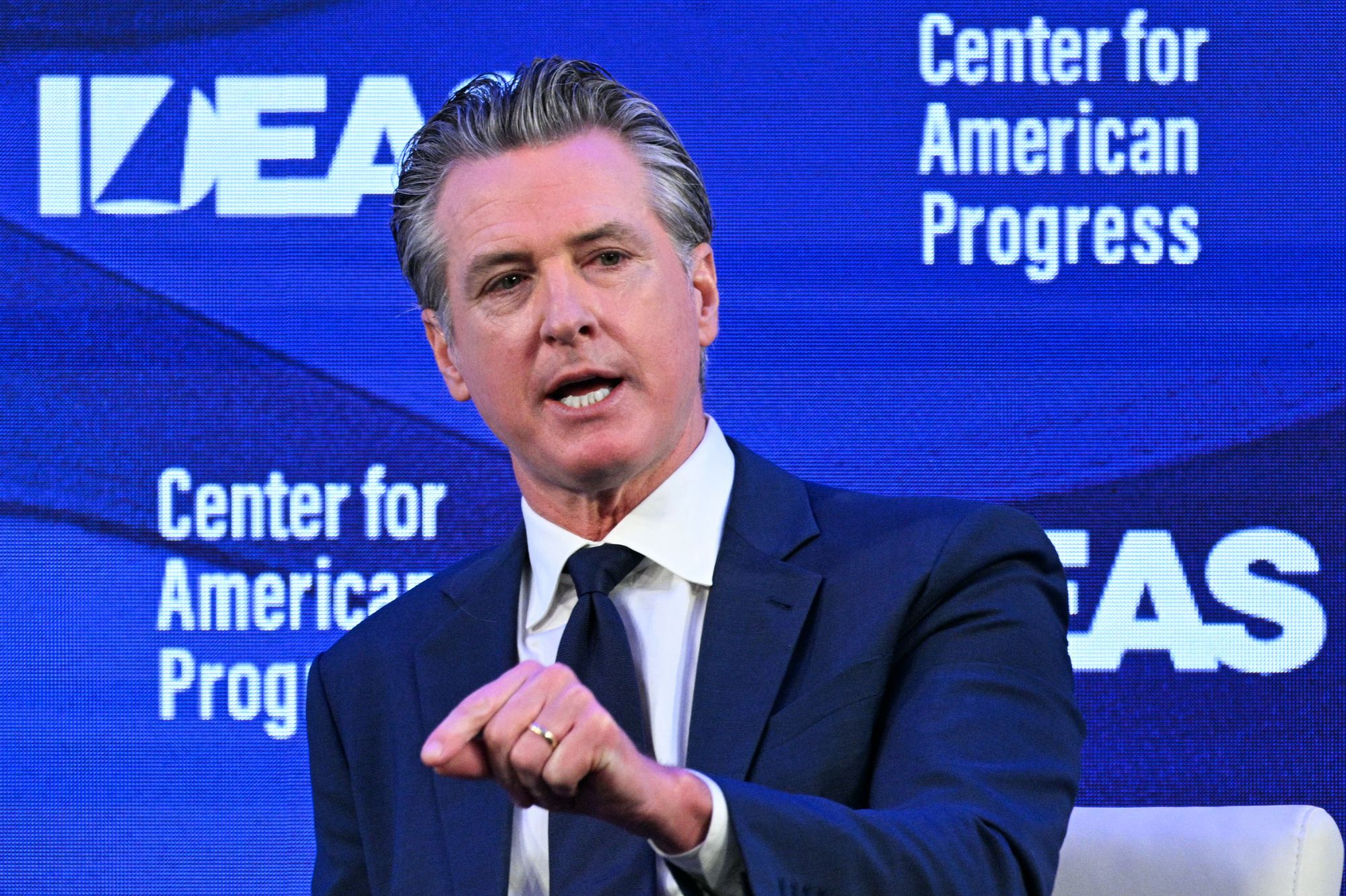 Newsom complained about gas prices, which have increased to about $6.12 per gallon in his state amid the Iran war