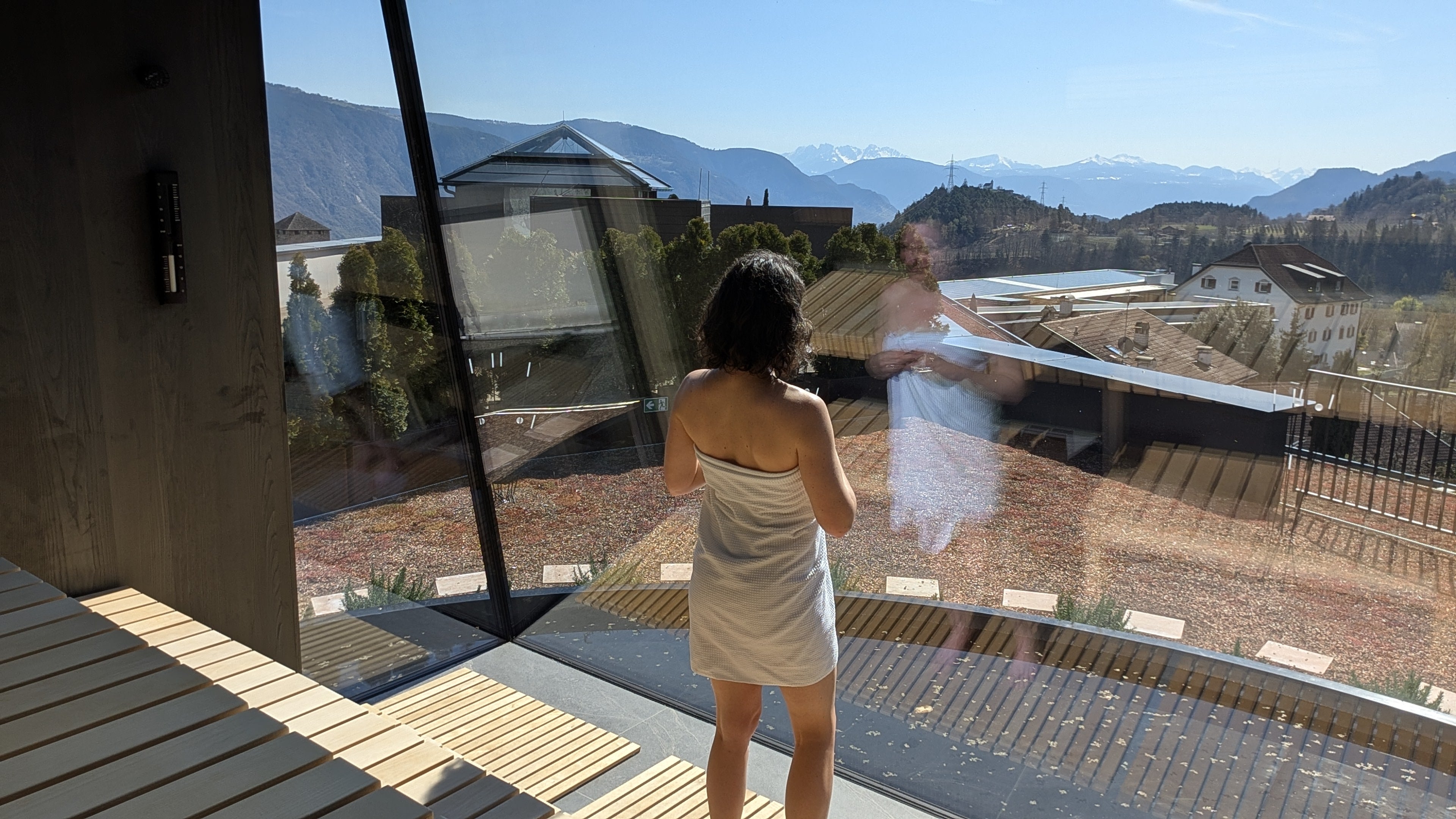 The view from the Bio Sauna at Alpiana