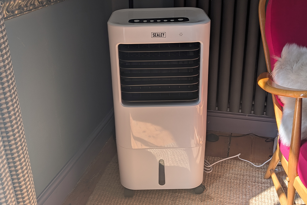The Sealey kicked out a lovely cooling breeze during testing but I also found it carried well across the room (Joanne Lewsley/The Independent)