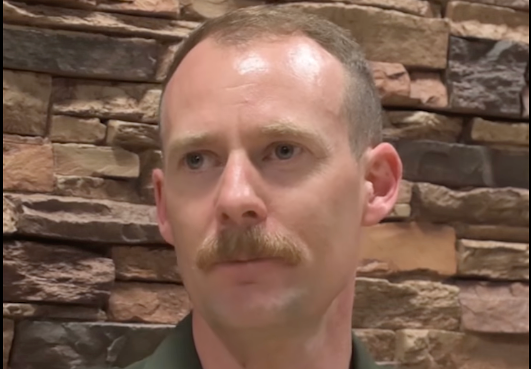 Forest Ranger Lt. John Gullen said that the man had a 'positive attitude' and that the pair were 'telling jokes'