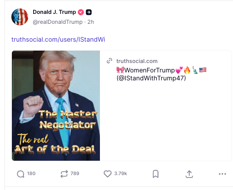 Trump was posting memes Monday night shortly after Central Command confirmed the US had launched strikes on Iran in what the military described as defensive actions