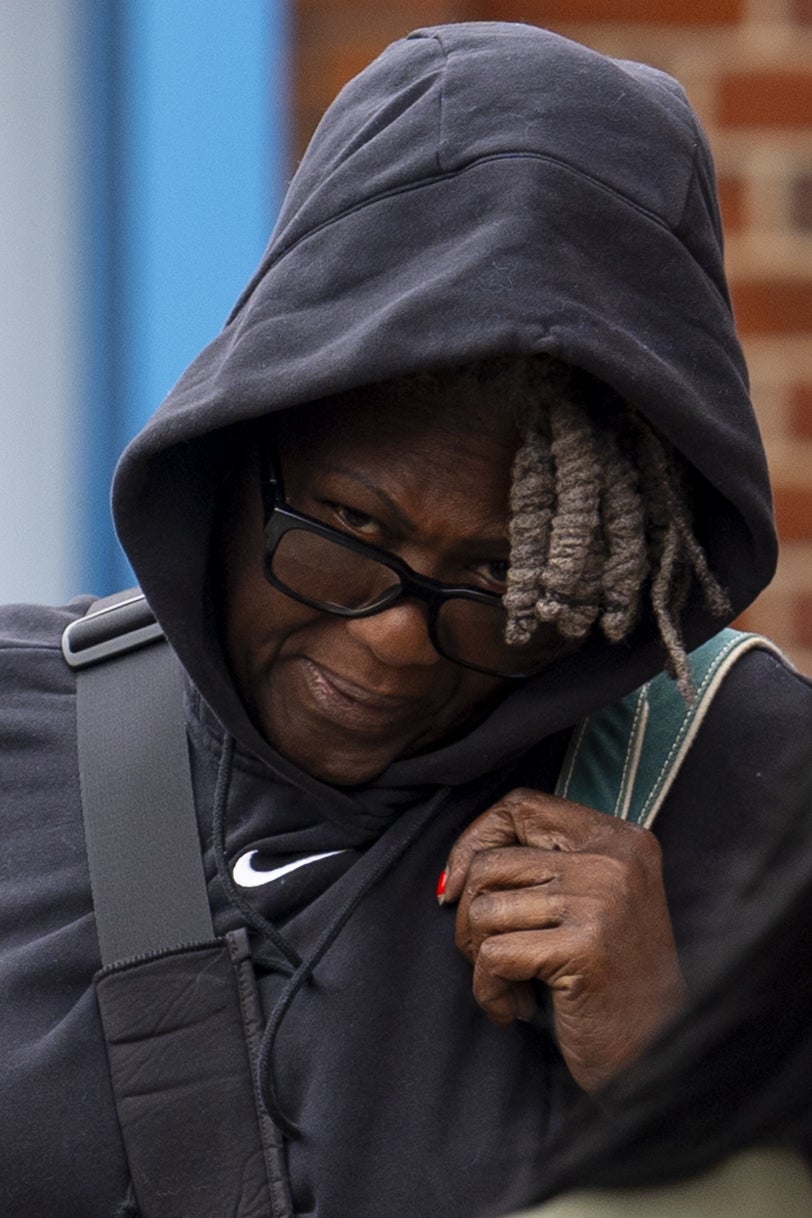 Janice Nix, 66, leaving Uxbridge Magistrates’ Court in February 2025