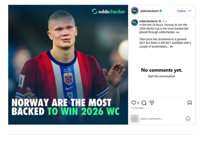 UK ASA Bans Oddschecker Ads Featuring Kane, Haaland