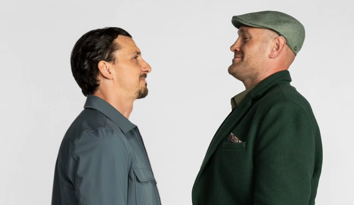 Tyson Fury (right) and retired football star Zlatan Ibrahimovic (@zlatan and @tysonfury / Instagram)