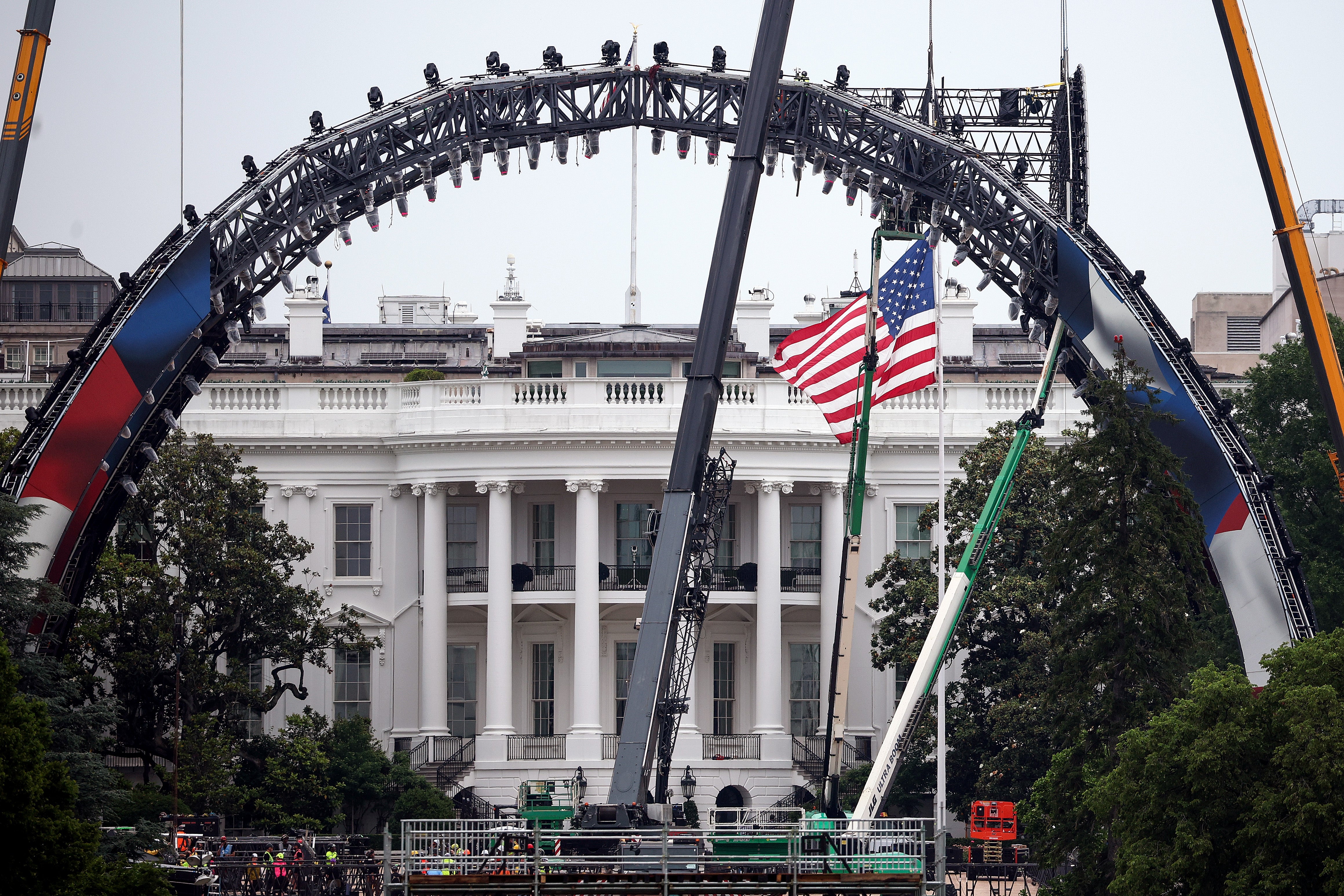 Work is under way at the White House for a UFC match to be held on the president’s birthday