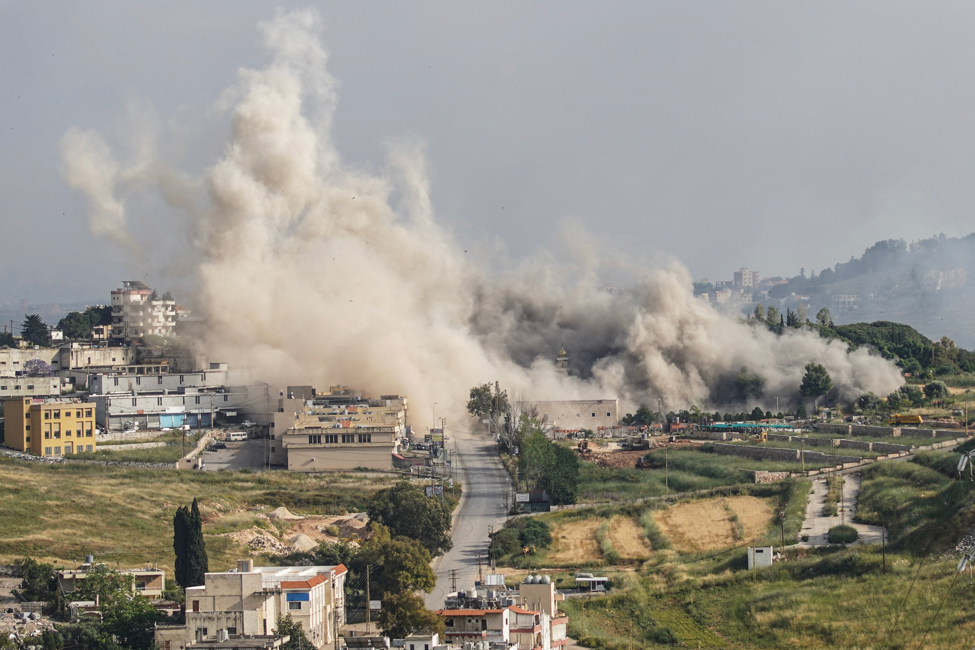 Iran demands an end to Israel’s hostilities with Hezbollah in Lebanon as part of peace terms (pictured: Nabatieh on May 26)