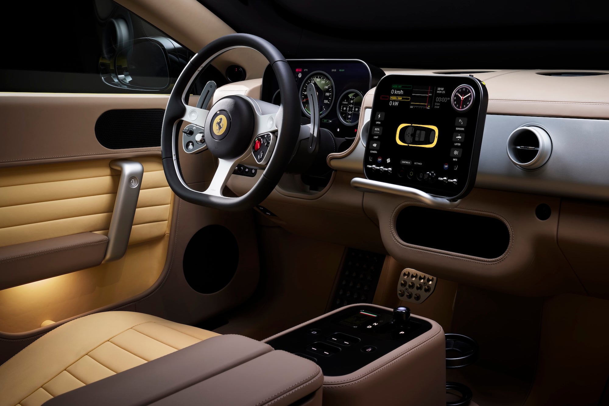 The Ferrari Luce interior is where the Apple influence is most likely to be seen (Ferrari)