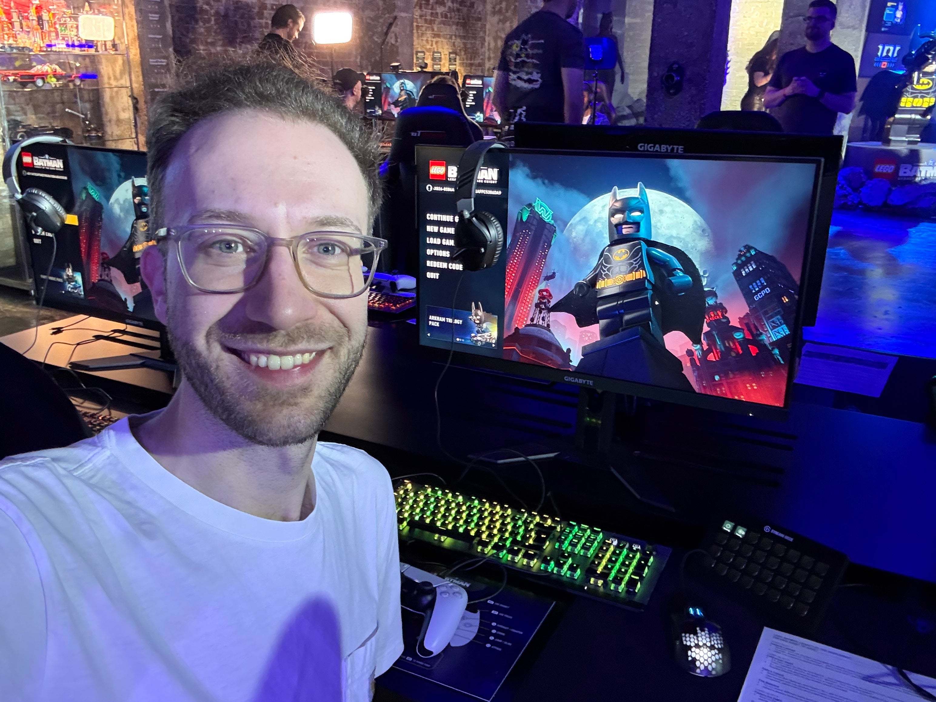 Jake Brigstock previewing LEGO Batman Legacy of the Dark Knight