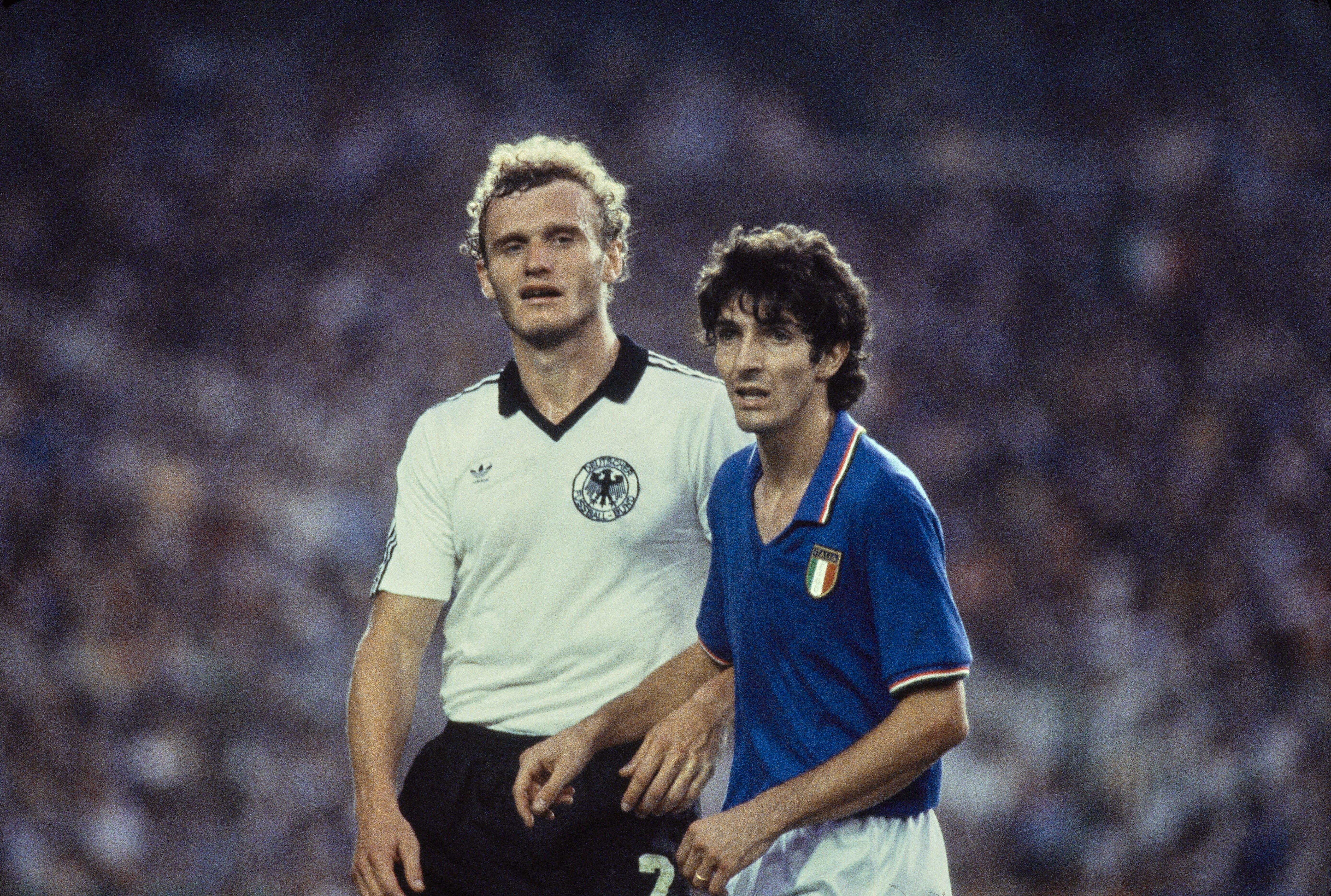 Paolo Rossi (right) was Italy's star player as they won the 1982 World Cup