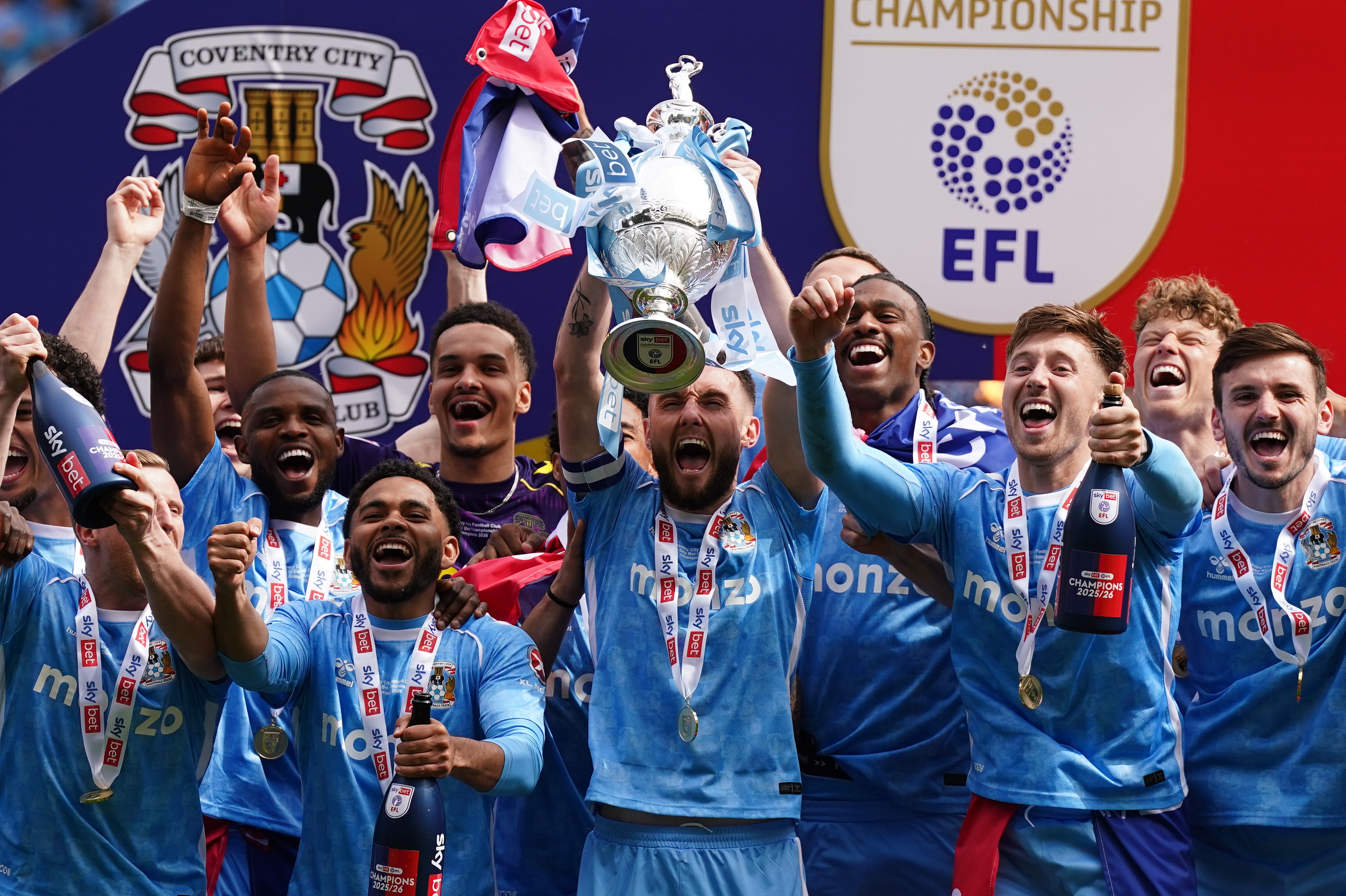 Coventry won the Championship title (Jacob King/PA)
