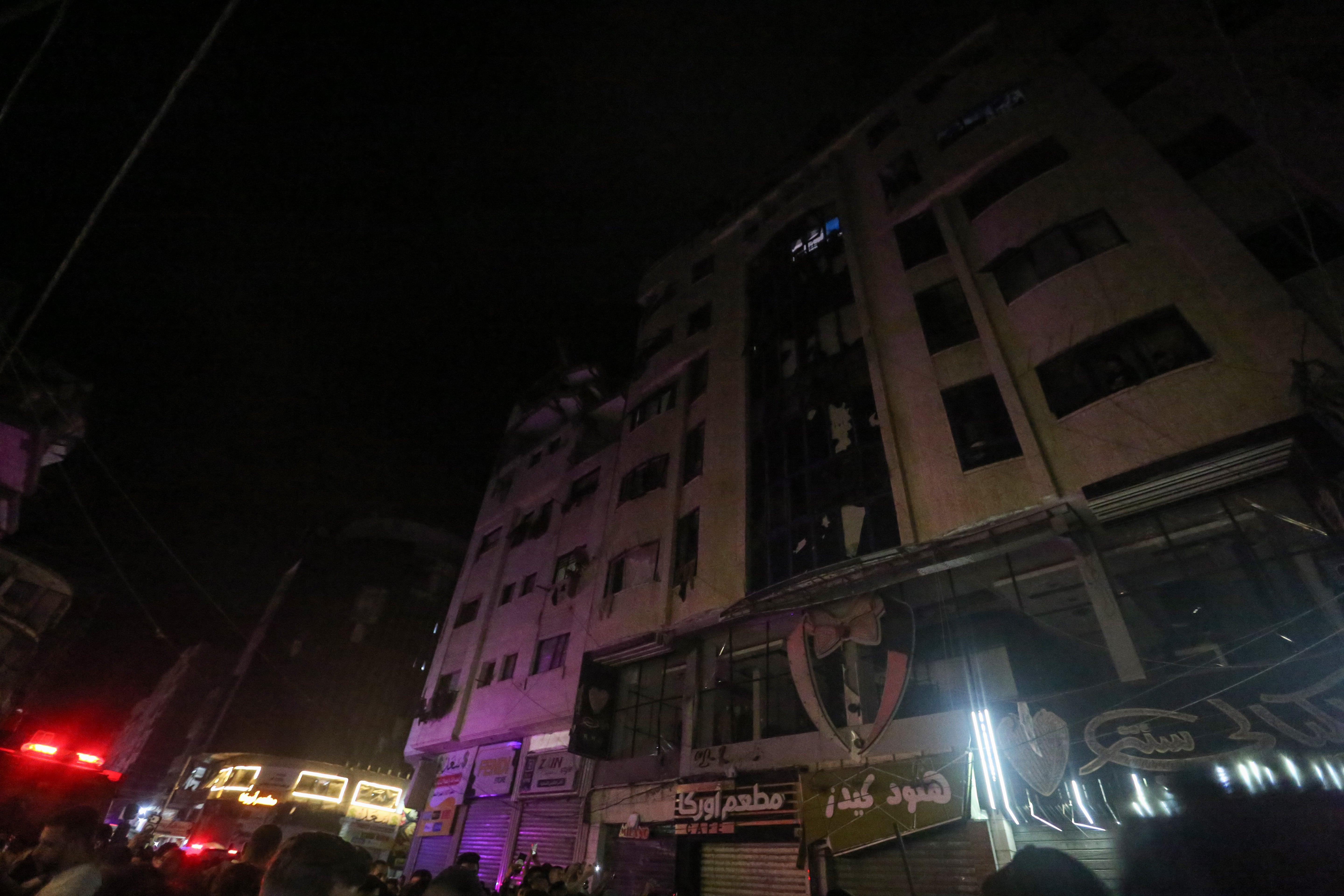 Initial reports have said at least two were killed in the strike and 10 injured