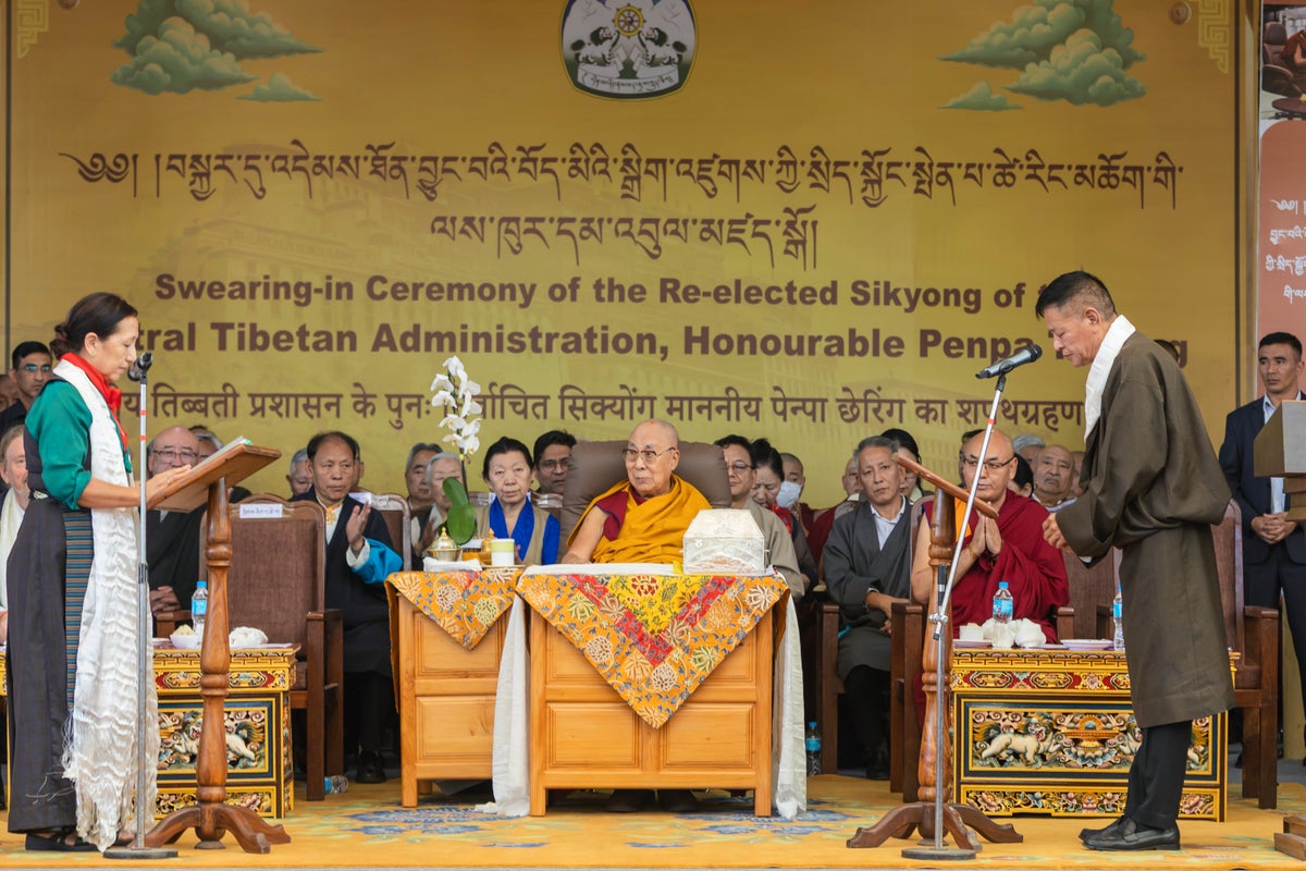 Penpa Tsering sworn in for a second term to lead Tibet’s government-in-exile