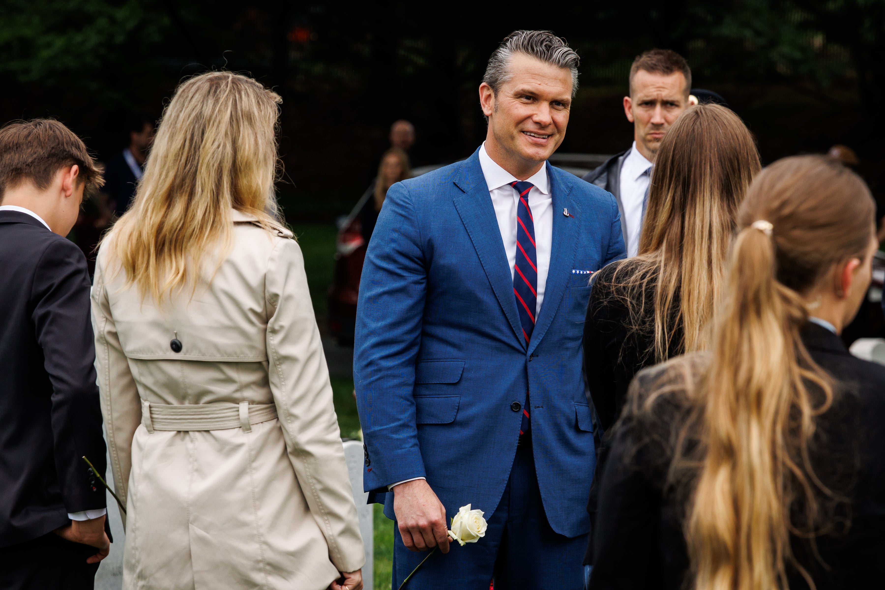 Secretary of Defense Pete Hegseth was slammed online for an apparent slip-up during a speech at Arlington National Cemetery