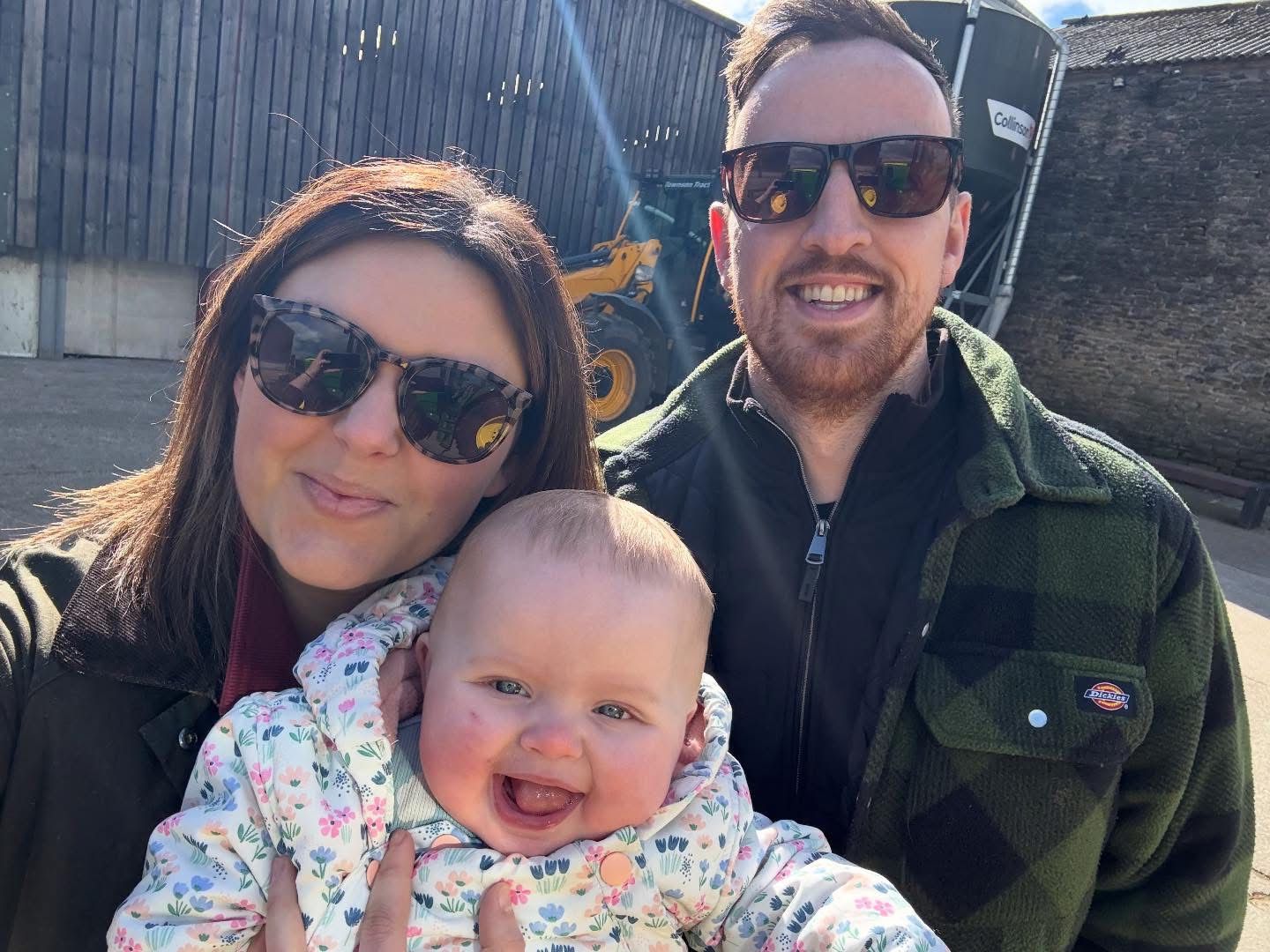 Chloe Robinson pictured with Oli and baby Poppy, lost more than five litres of blood due to undiagnosed PAS