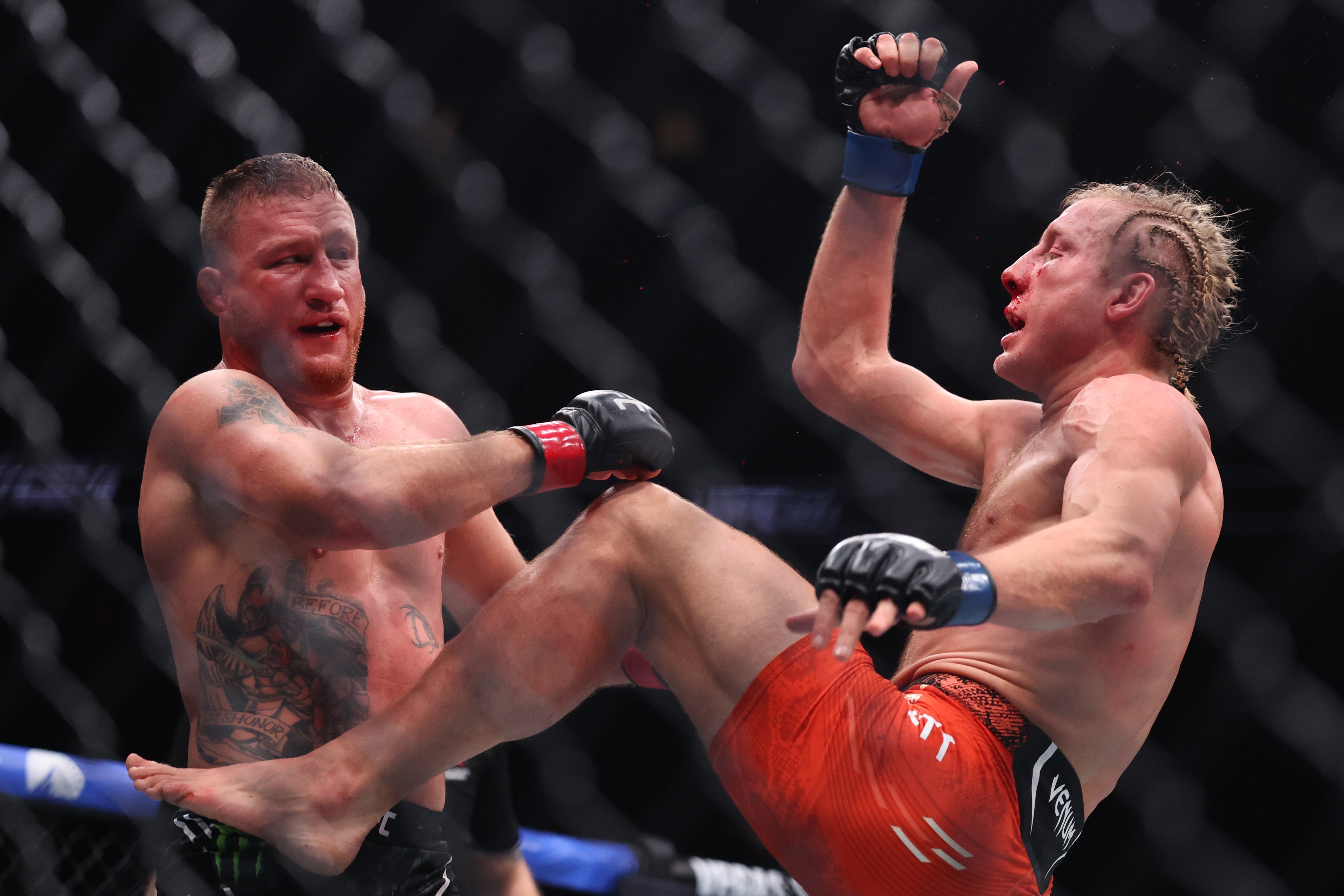 Pimblett was badly damaged by Gaethje in their interim title fight (Getty)