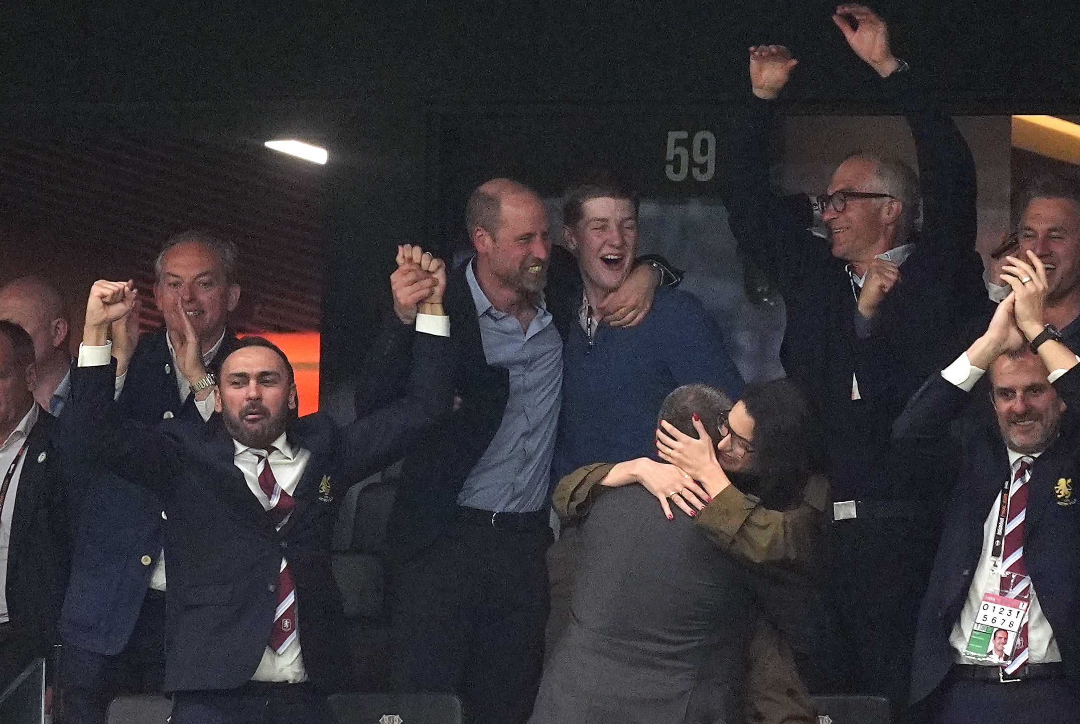 The Prince of Wales celebrated Aston Villa’s victory in the Europa League final last week (Martin Rickett/PA)