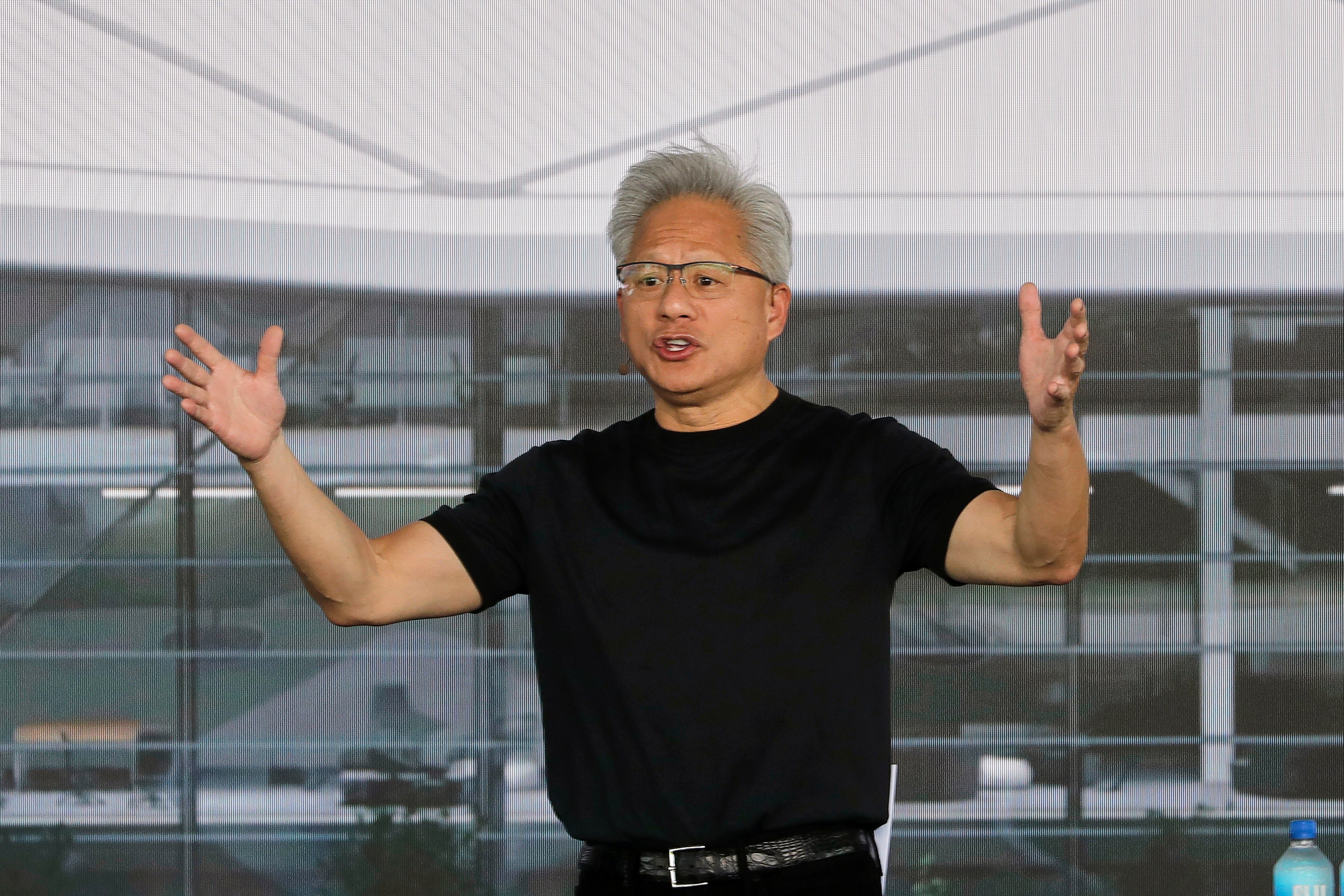 Jensen Huang of Nvidia, the most valuable publicly traded company, got a pay package valued at $36.3 million (AP)