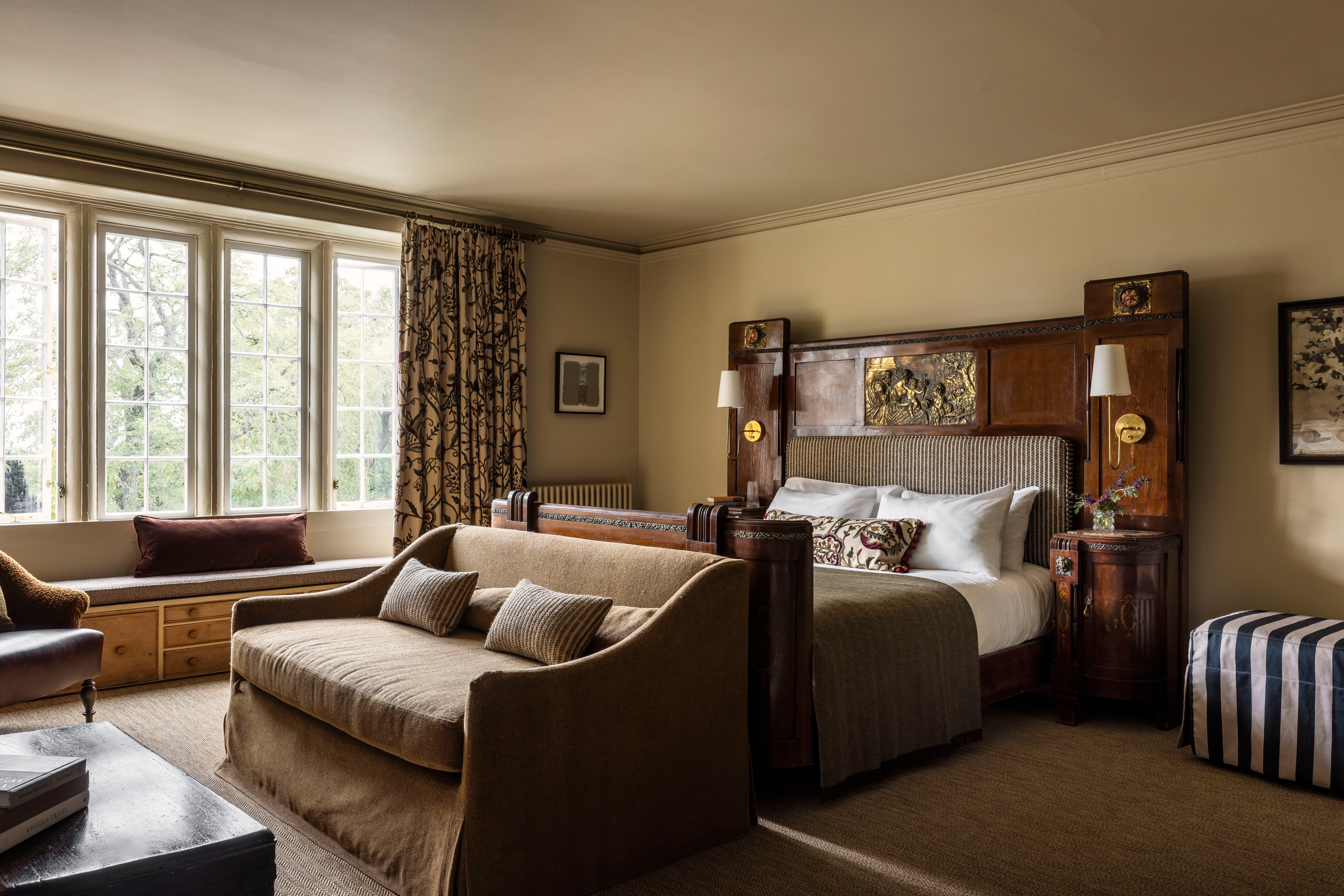 A Deluxe Room which sleeps two adults and three children (Woolley Grange)