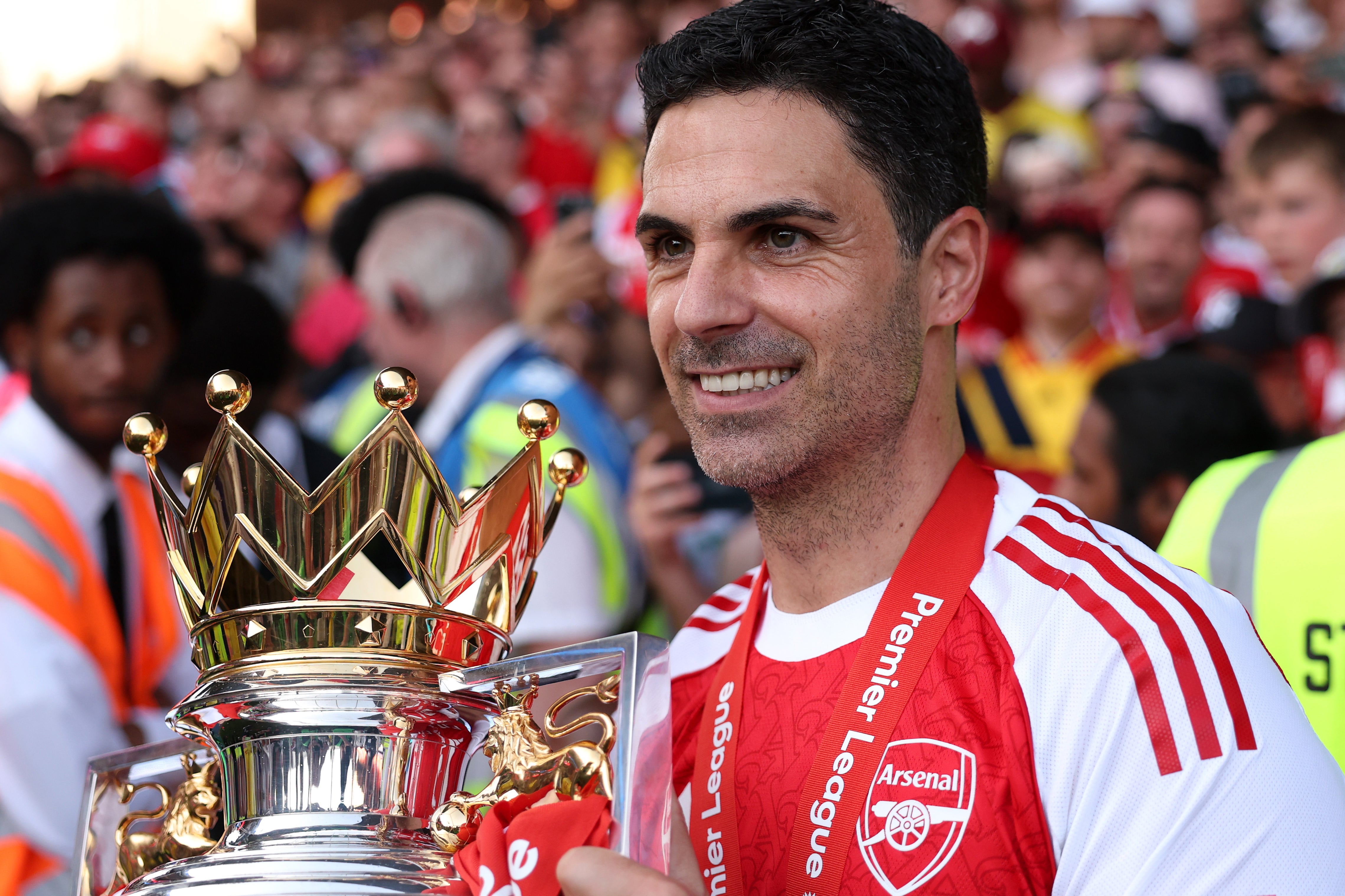 Arteta transformed Arsenal into Premier League champions after three successive runners-up finishes (Getty)