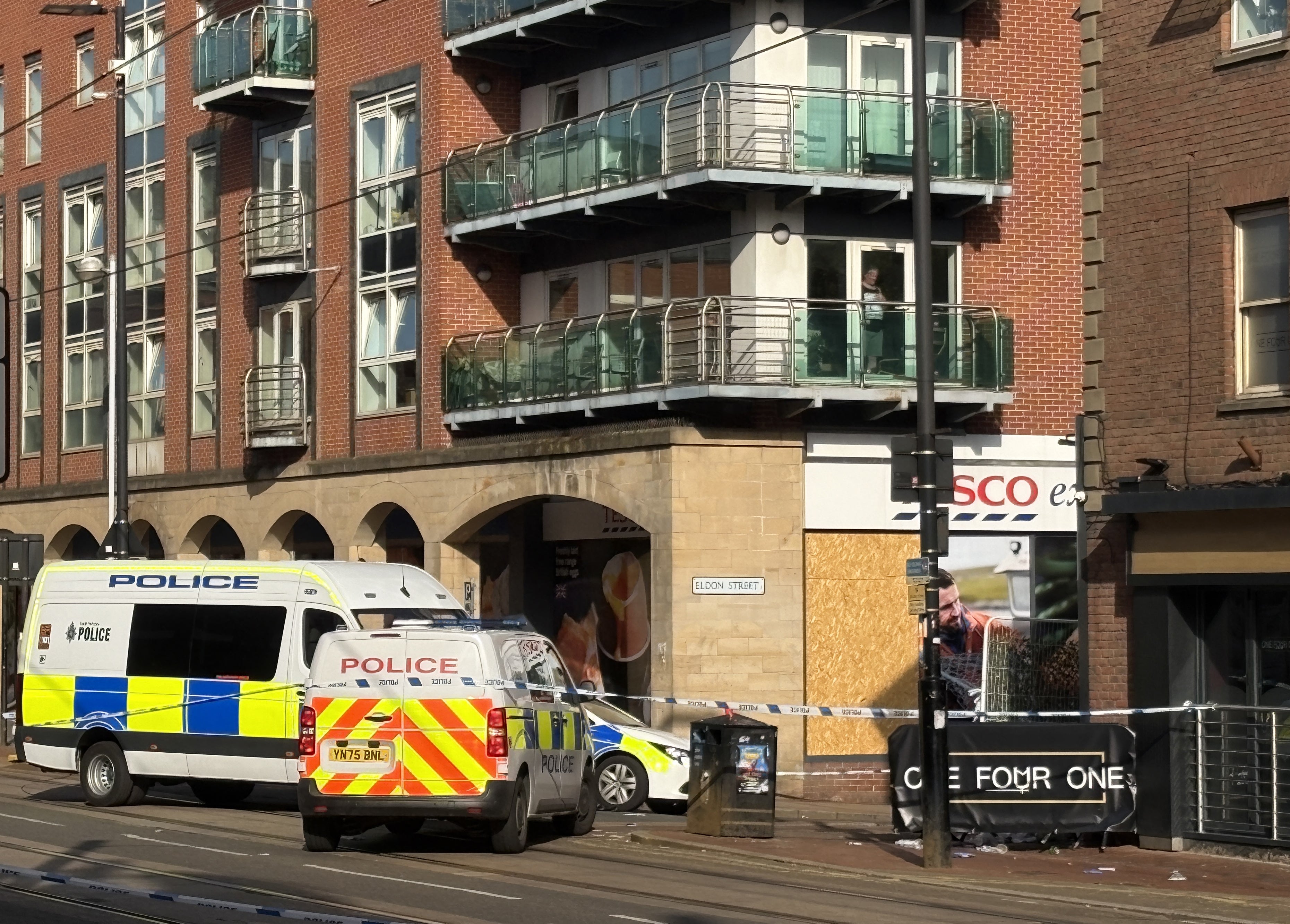 A police cordon at the scene near the One Four One bar on West Street, on Monday (Dave Higgens/PA)
