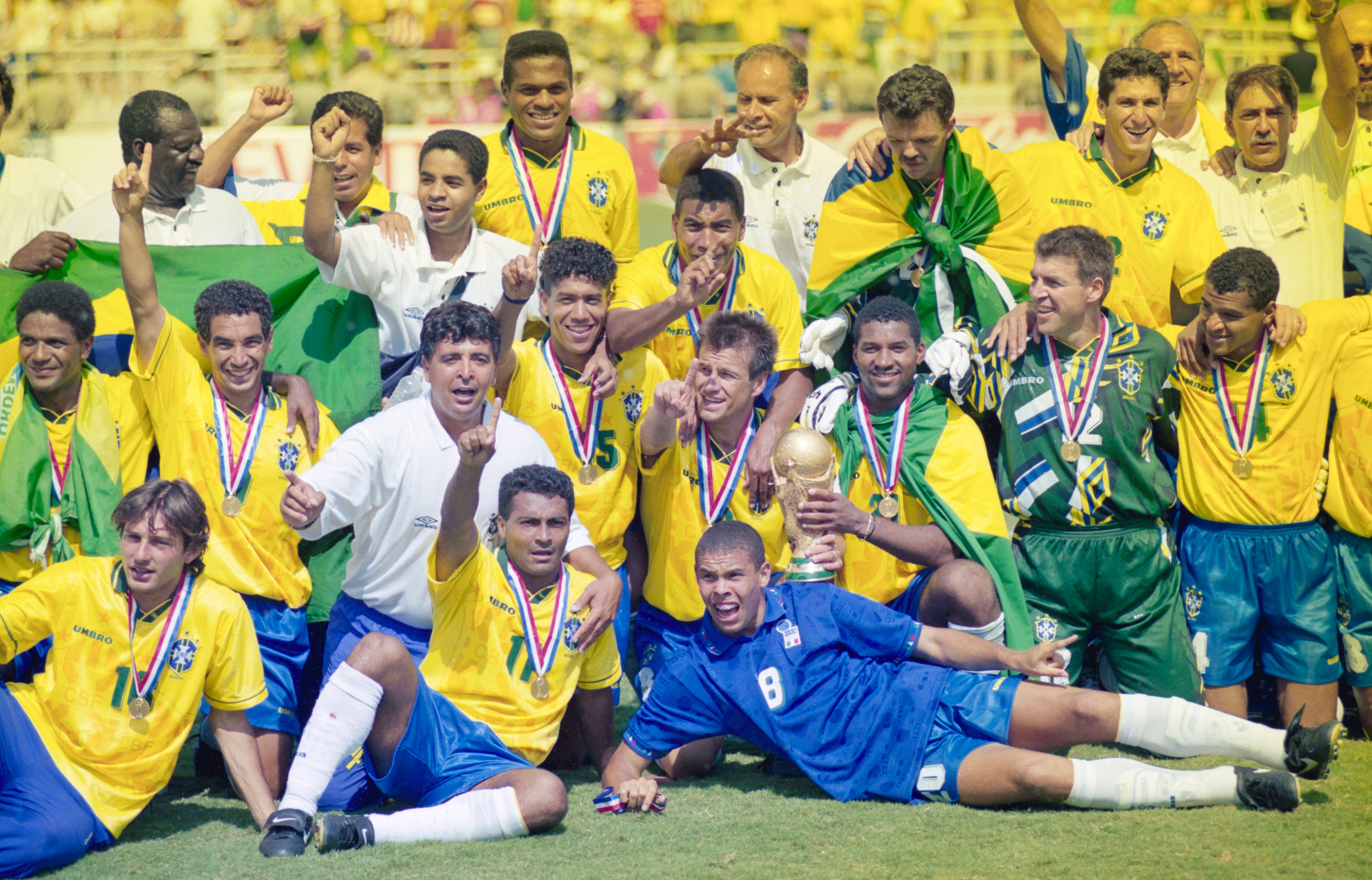 Romario, Ronaldo, Dunga and more celebrate Brazil winning their fourth World Cup title