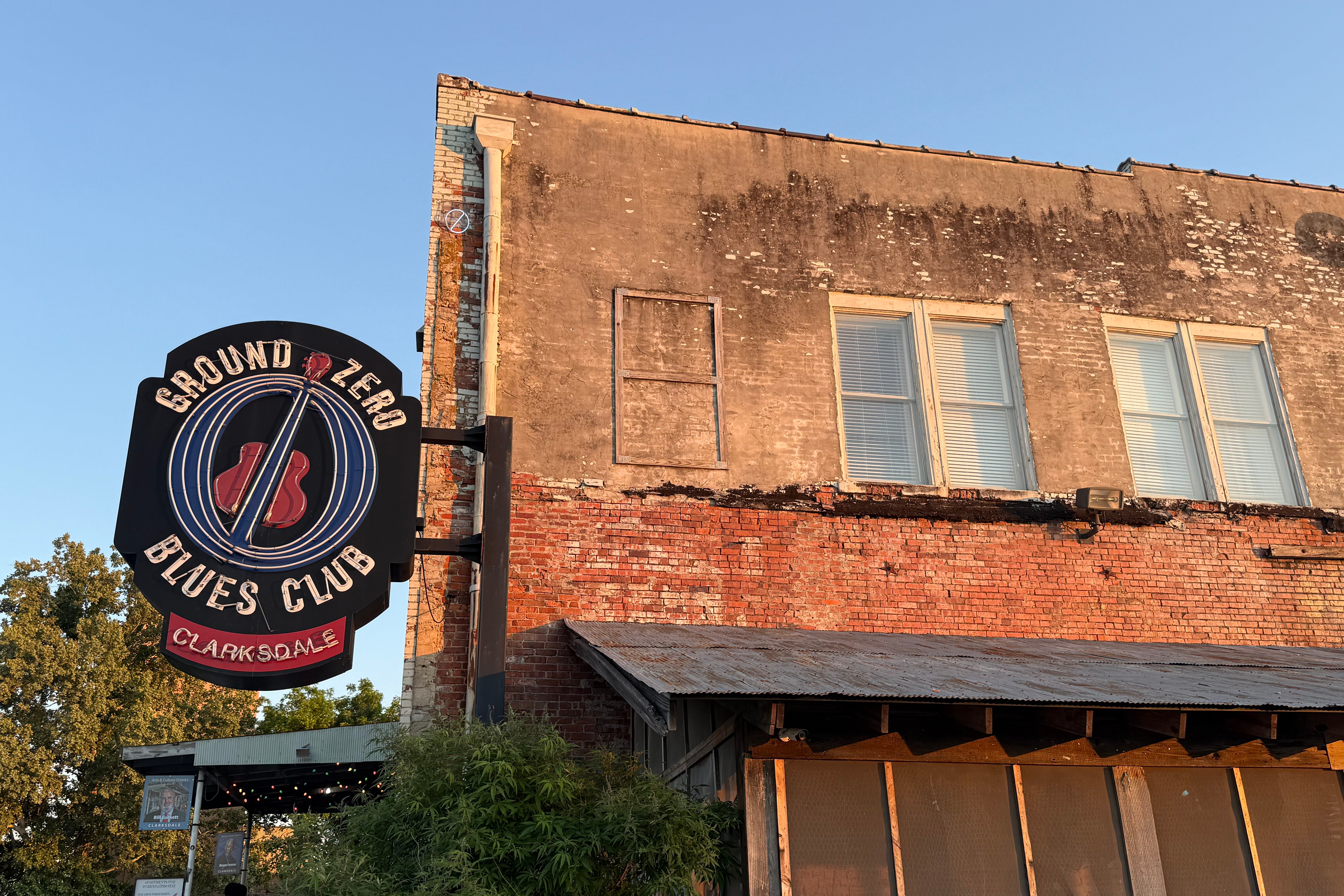You can find blues 365 days a year in Clarksdale, including at Ground Zero blues club (Annabel Grossman/The Independent)