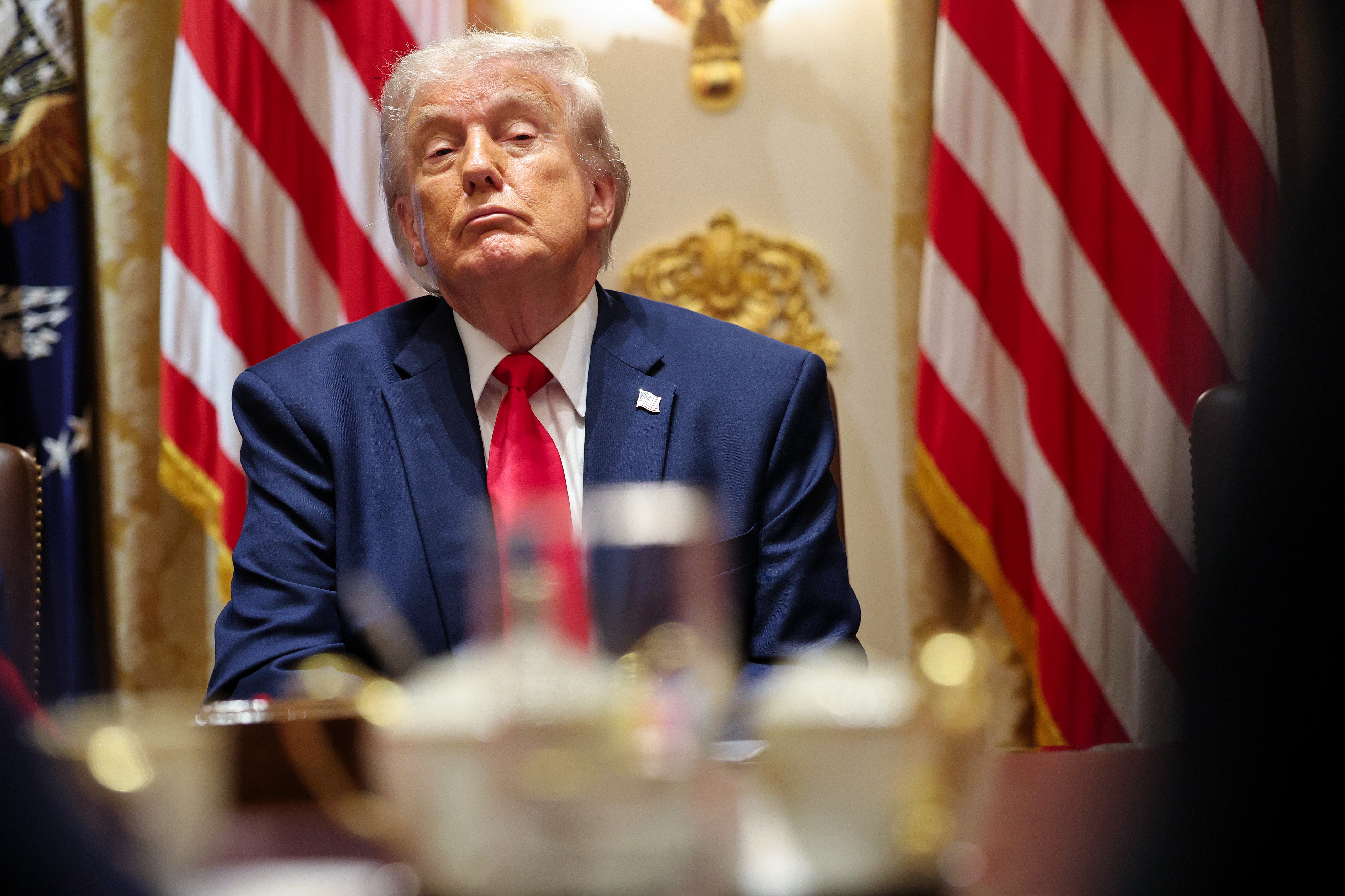 Polls have shown that 63 percent of Republicans approve of President Donald Trump’s economy, down from about 80 percent approval in February (Getty)