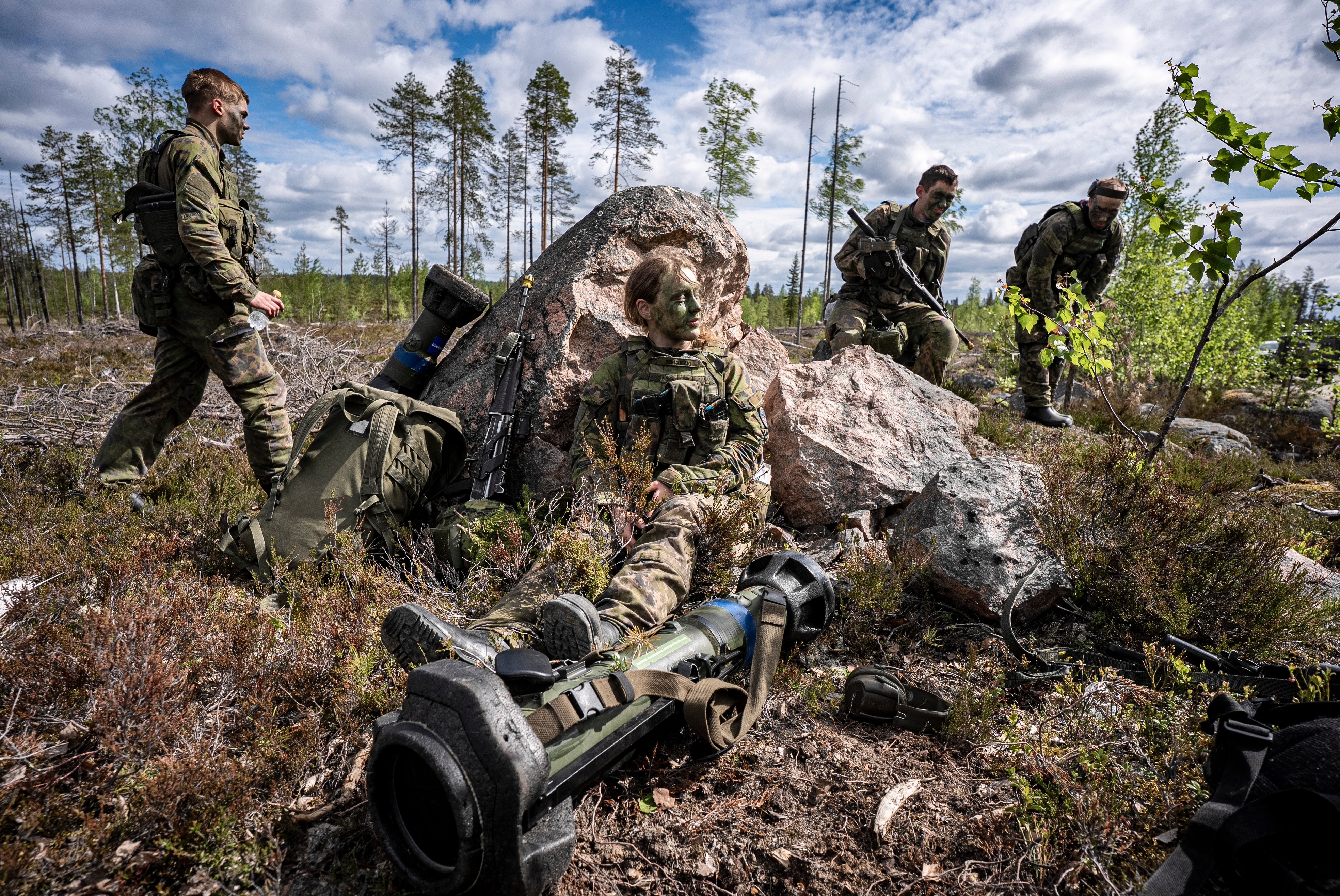 Nato troops are taking part in Exercise Northern Star, led by the Finnish military, with soldiers working alongside coalition allies and training Nato soldiers together to deter aggressive neighbouring states (PA)