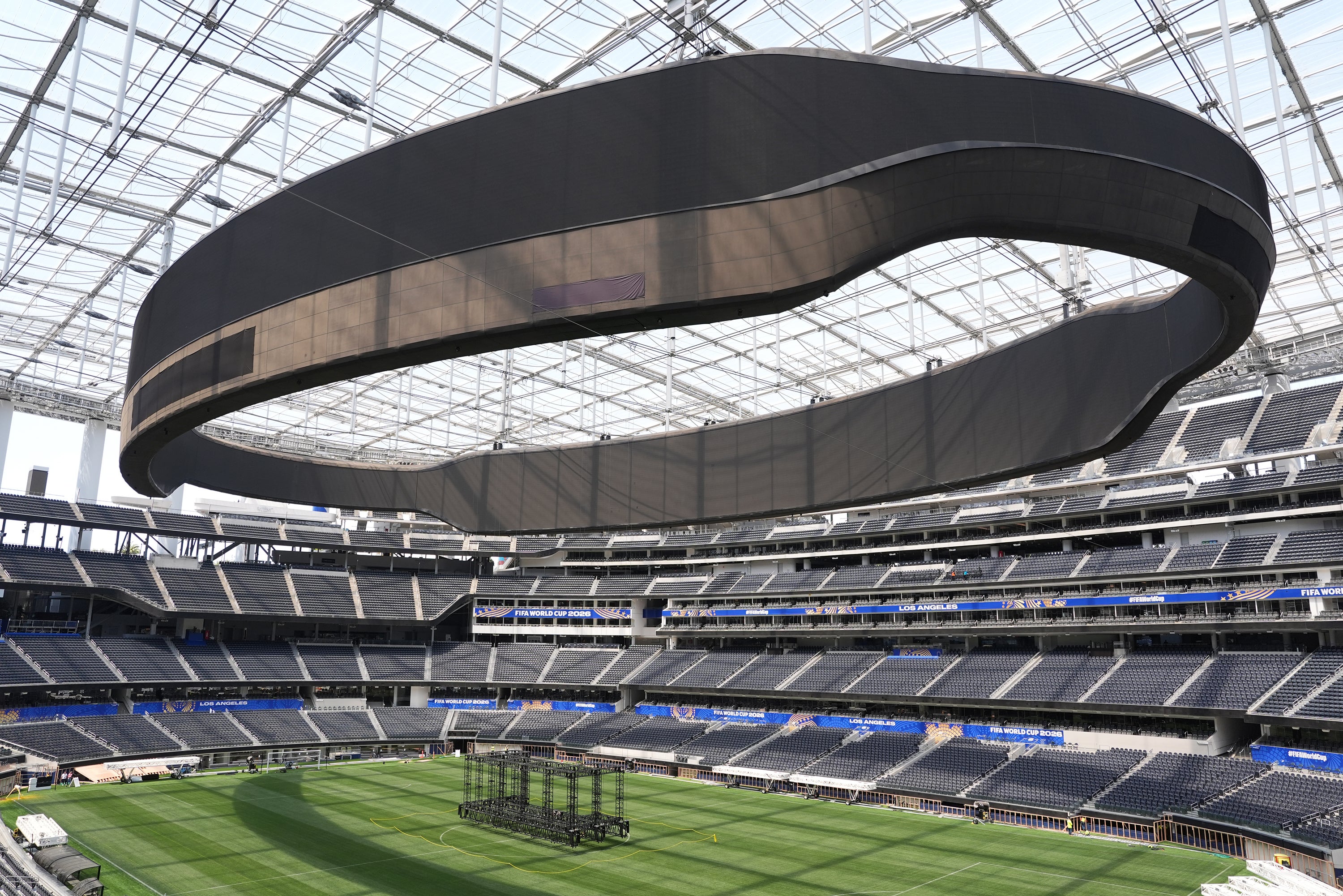 The Kroenkes may be able to learn lessons from building Sofi Stadium in Los Angeles (Getty)