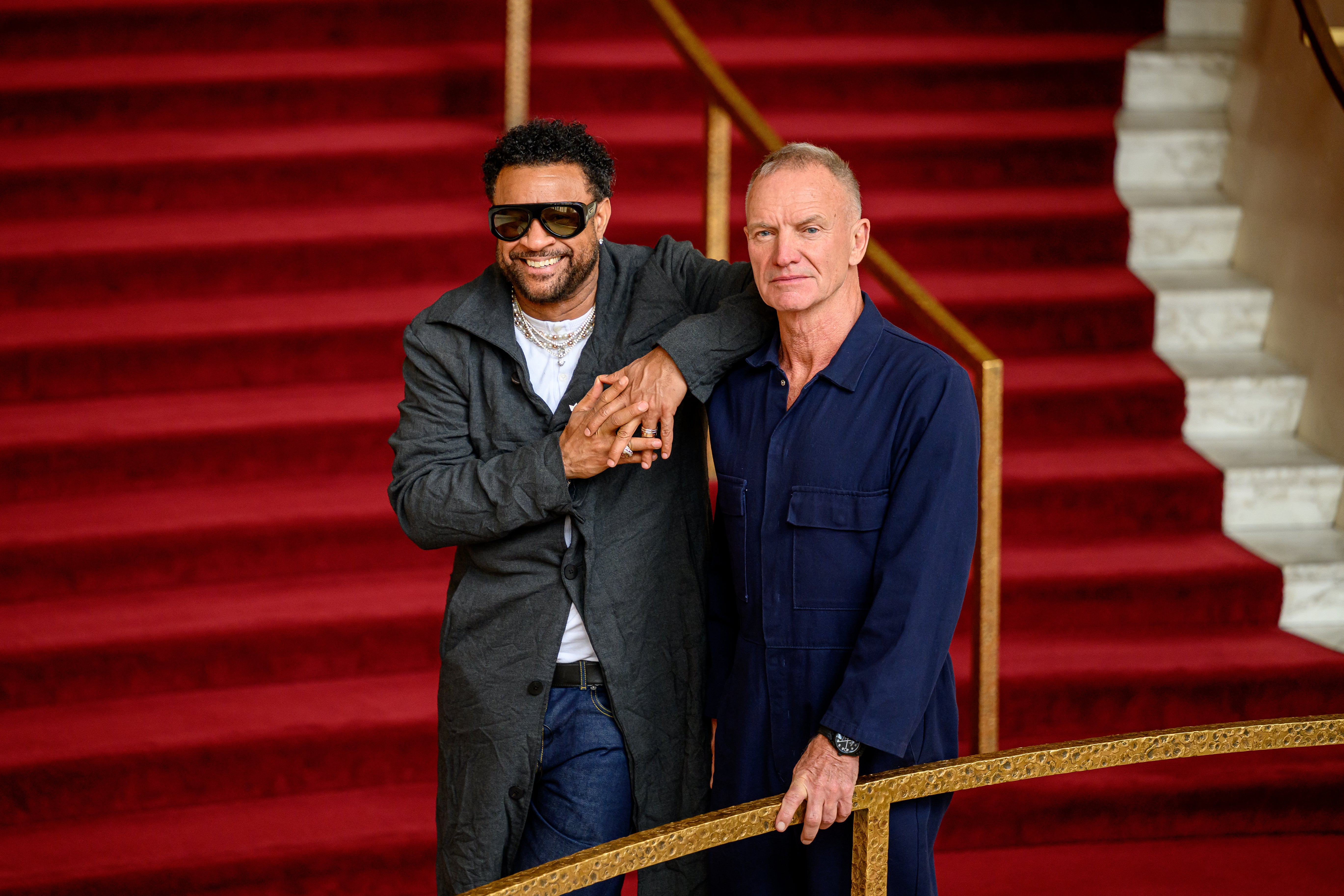 Sting and Shaggy attend ‘The Last Ship’ debut photo call at The Metropolitan Opera on March 12, 2026 in New York City (Getty)
