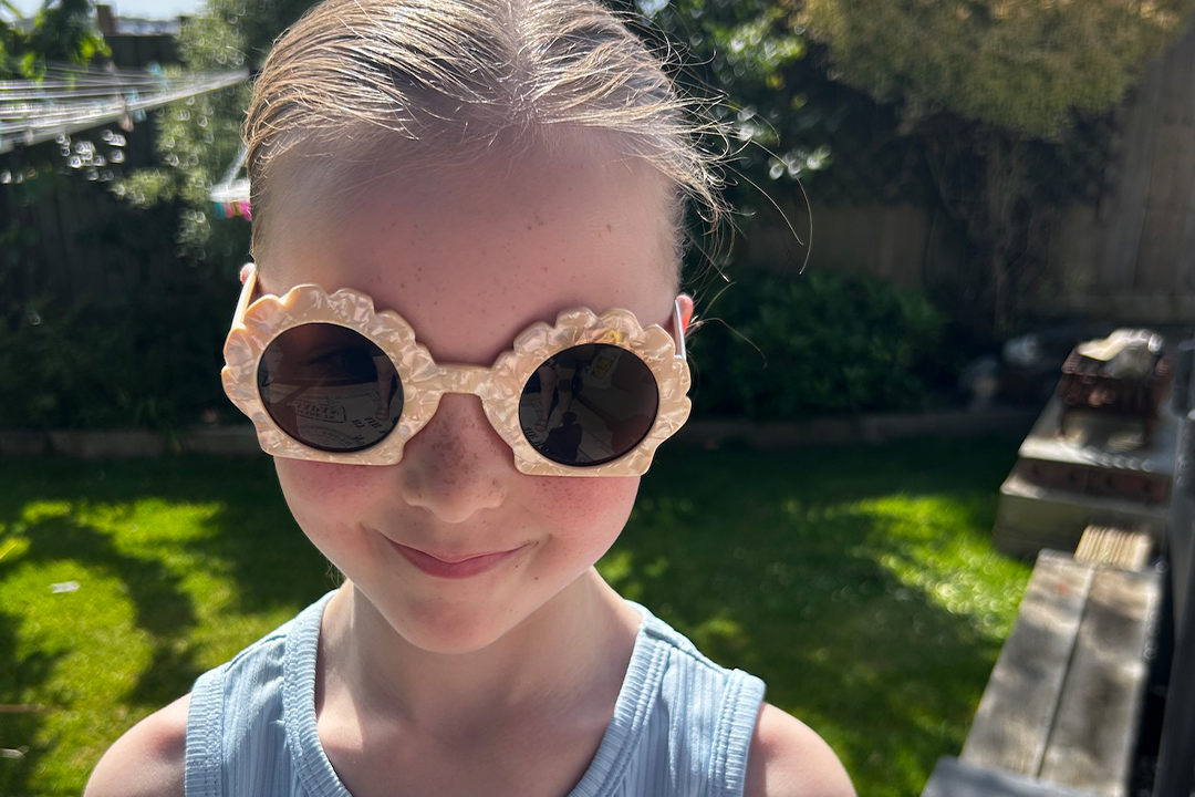 For kids with a passion for fashion, this pair of sunglasses will tick all the boxes (Rebecca Moore/The Independent)